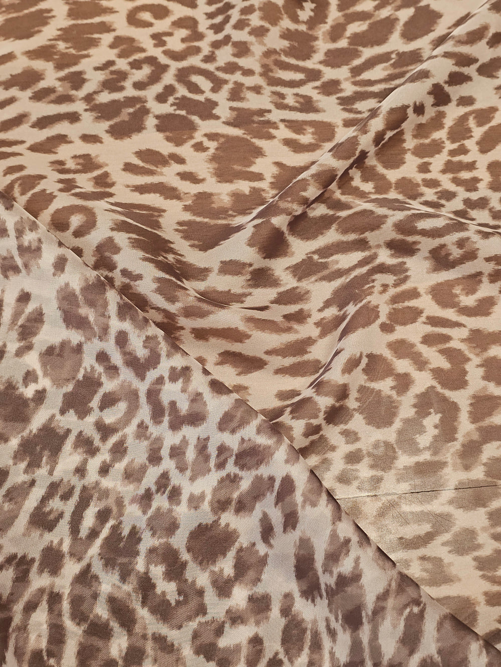 Leopard Print Silktouch Chiffon Fabric