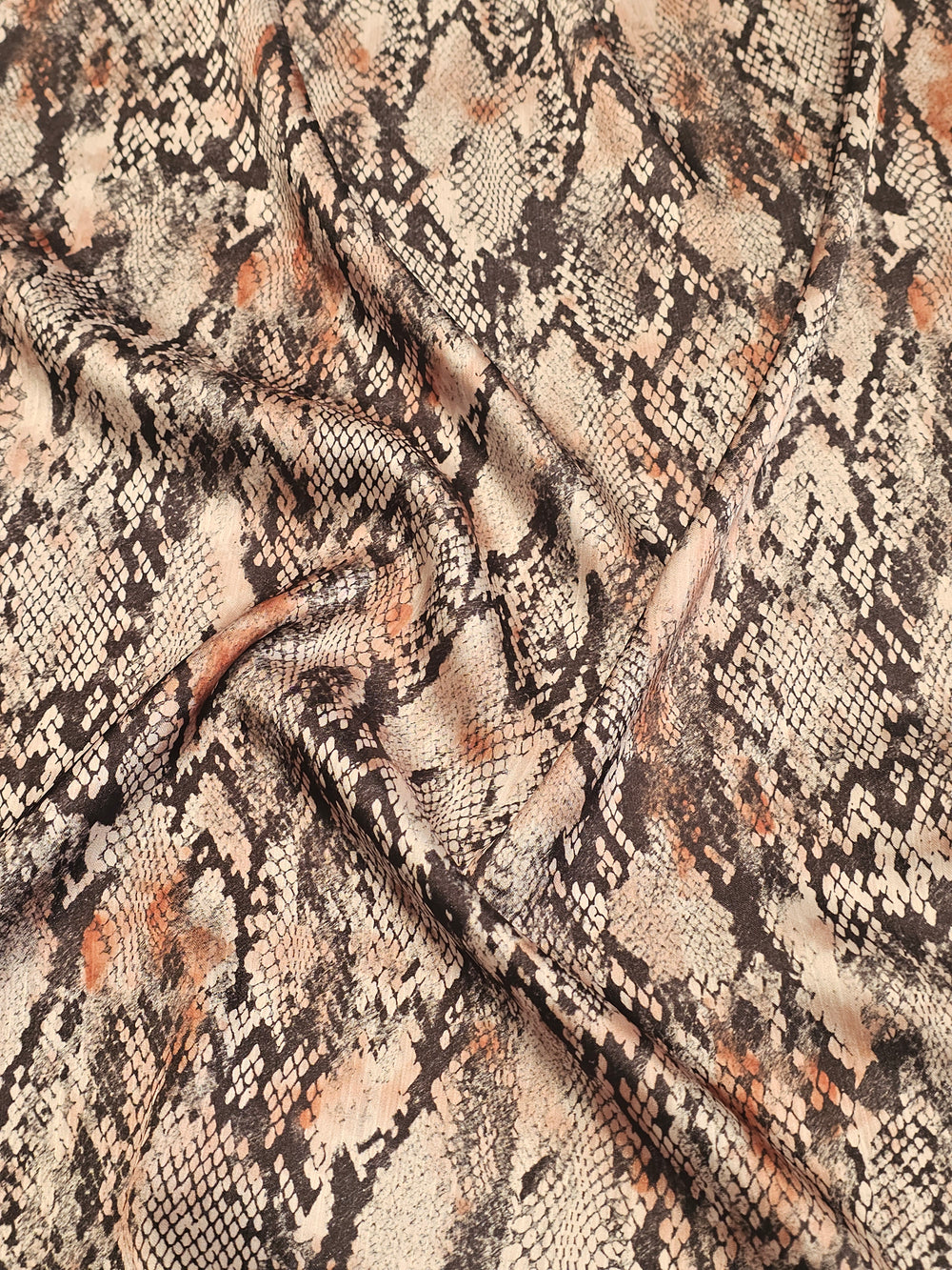 Snake Print Silktouch Sateen Fabric