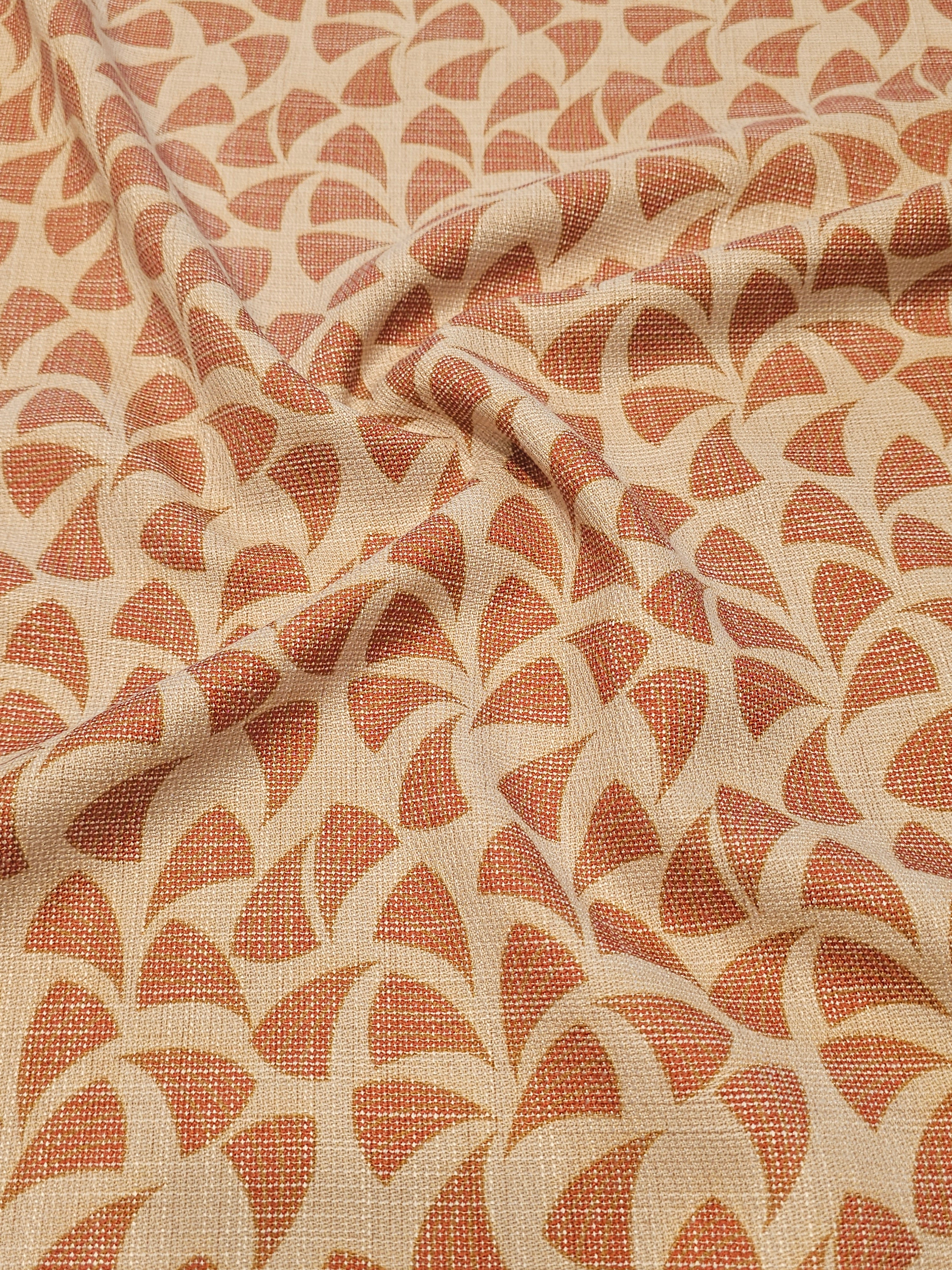 Seashell Patterned Jabu Linen Fabric