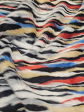 Renkli Zebra Suni Kürk Kumaş
