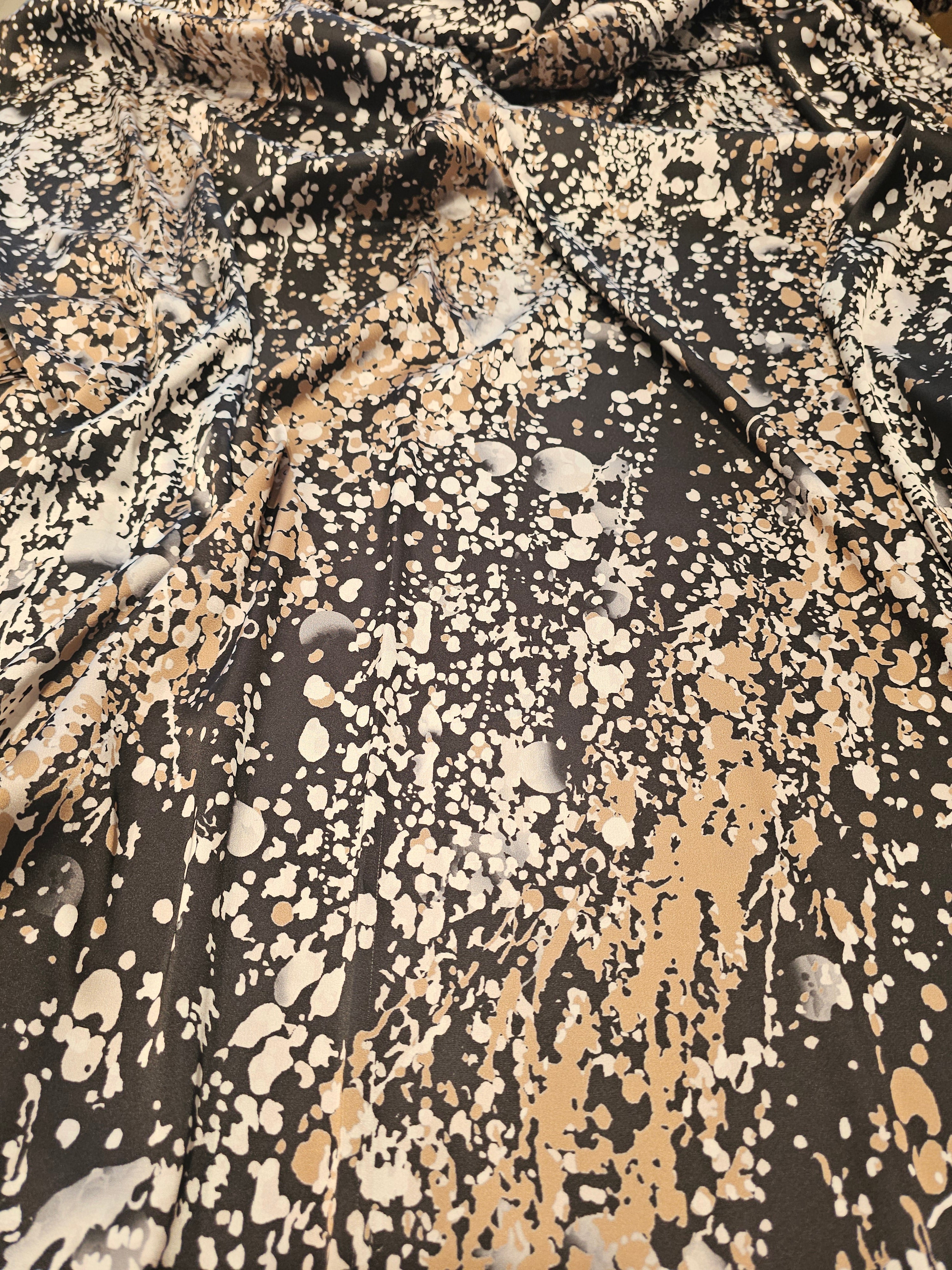 Abstract Patterned Silky Satin #1