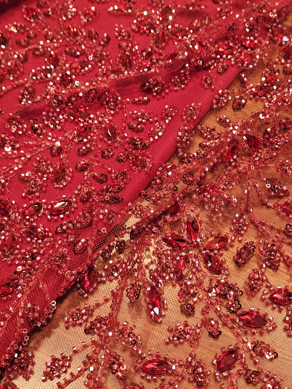 Crystal Branch Embroidered Fabric