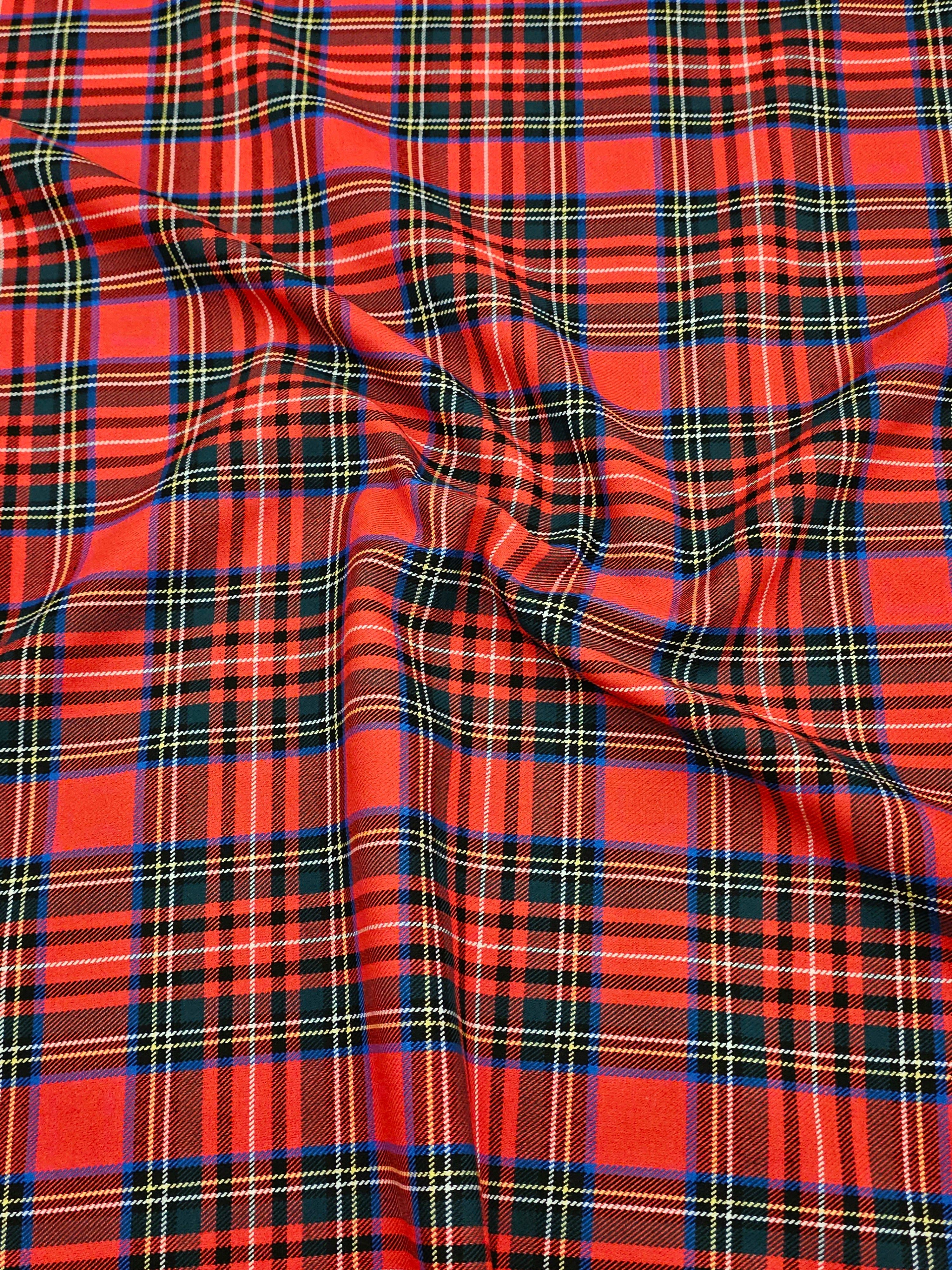 Checked Scottish Tartan Fabric