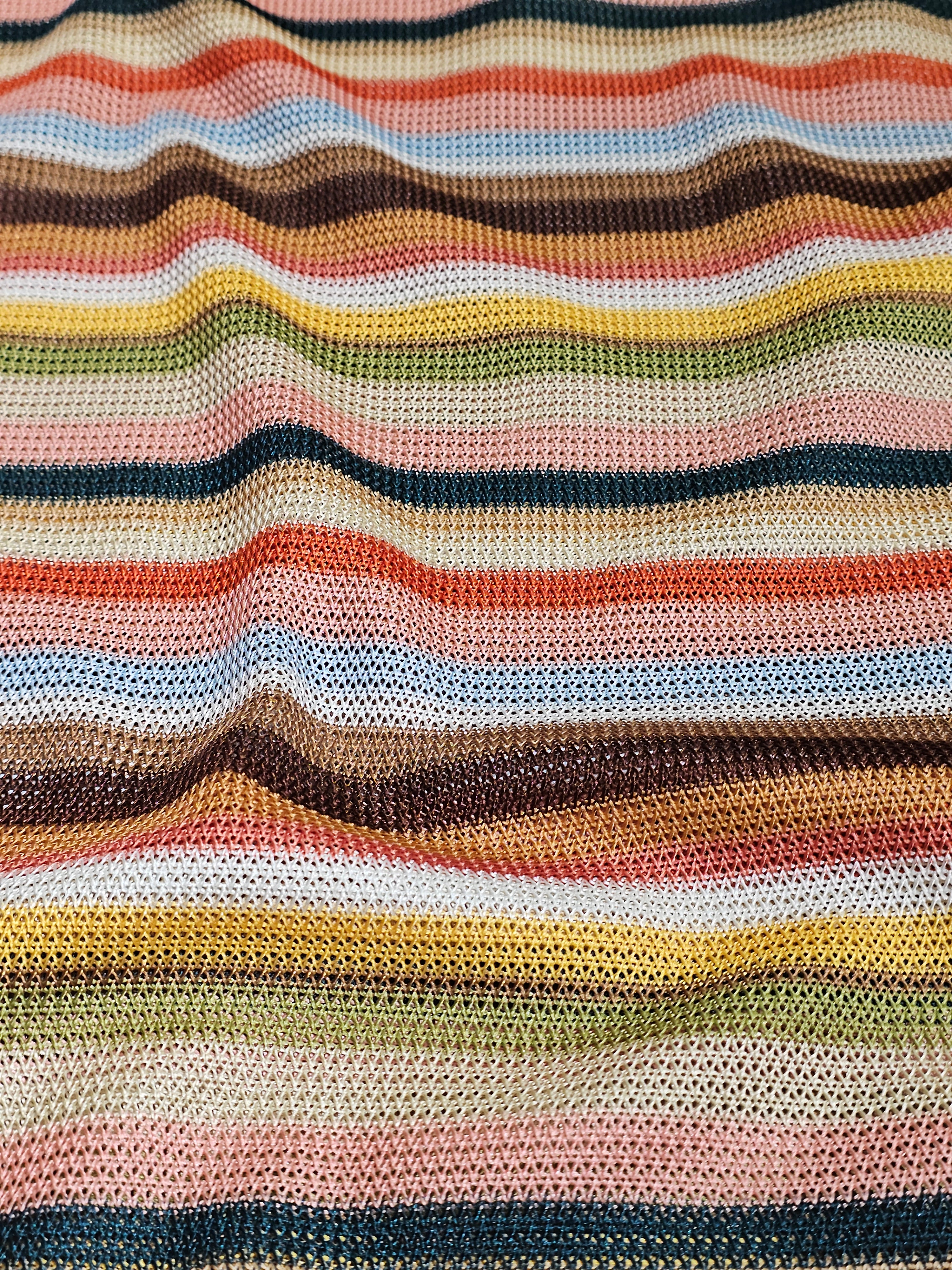 Striped Missoni Pattern Knitted Fabric