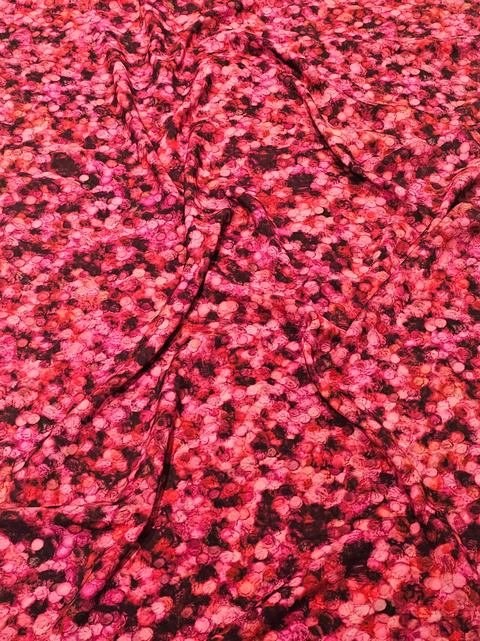 Abstract Dot Patterned Silky Viscose #1