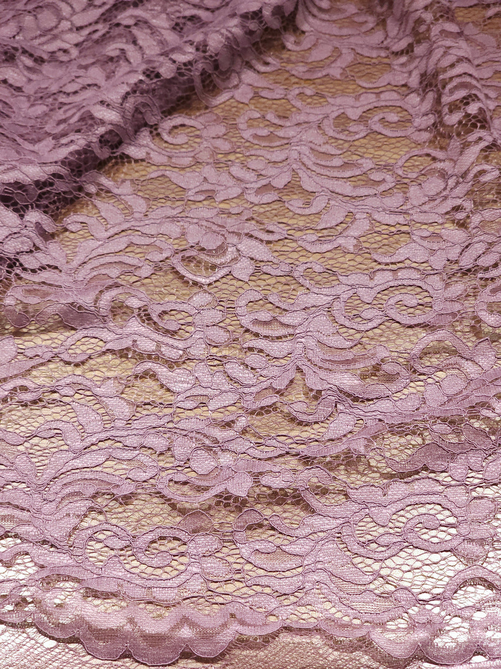 Leaf Shawl Pattern Cordonnet Lace Fabric