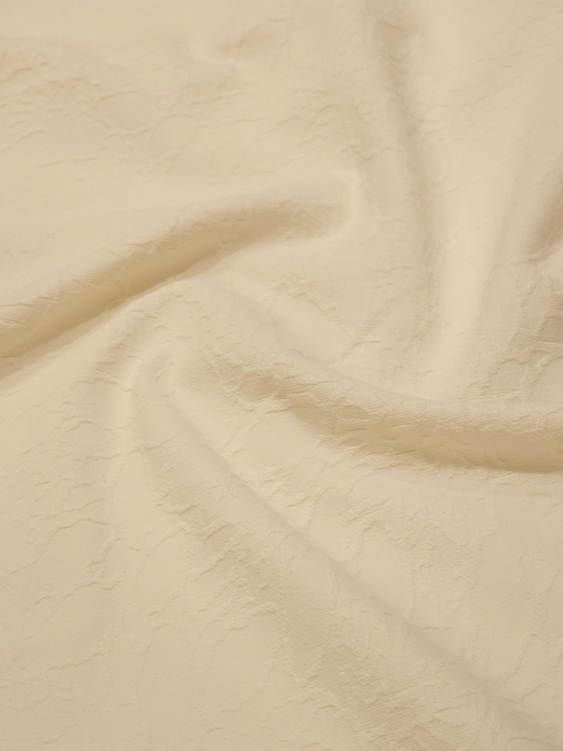 Natural Patterned Chenille Piqué Fabric