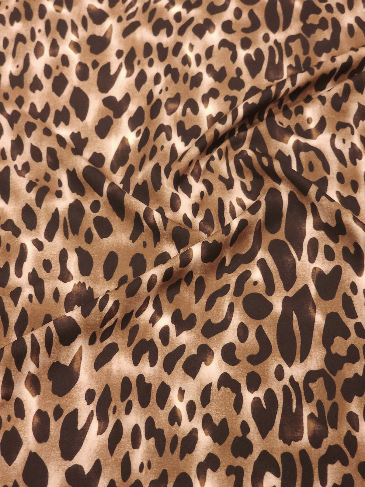 Leopar Desenli Double Krep Kumaş