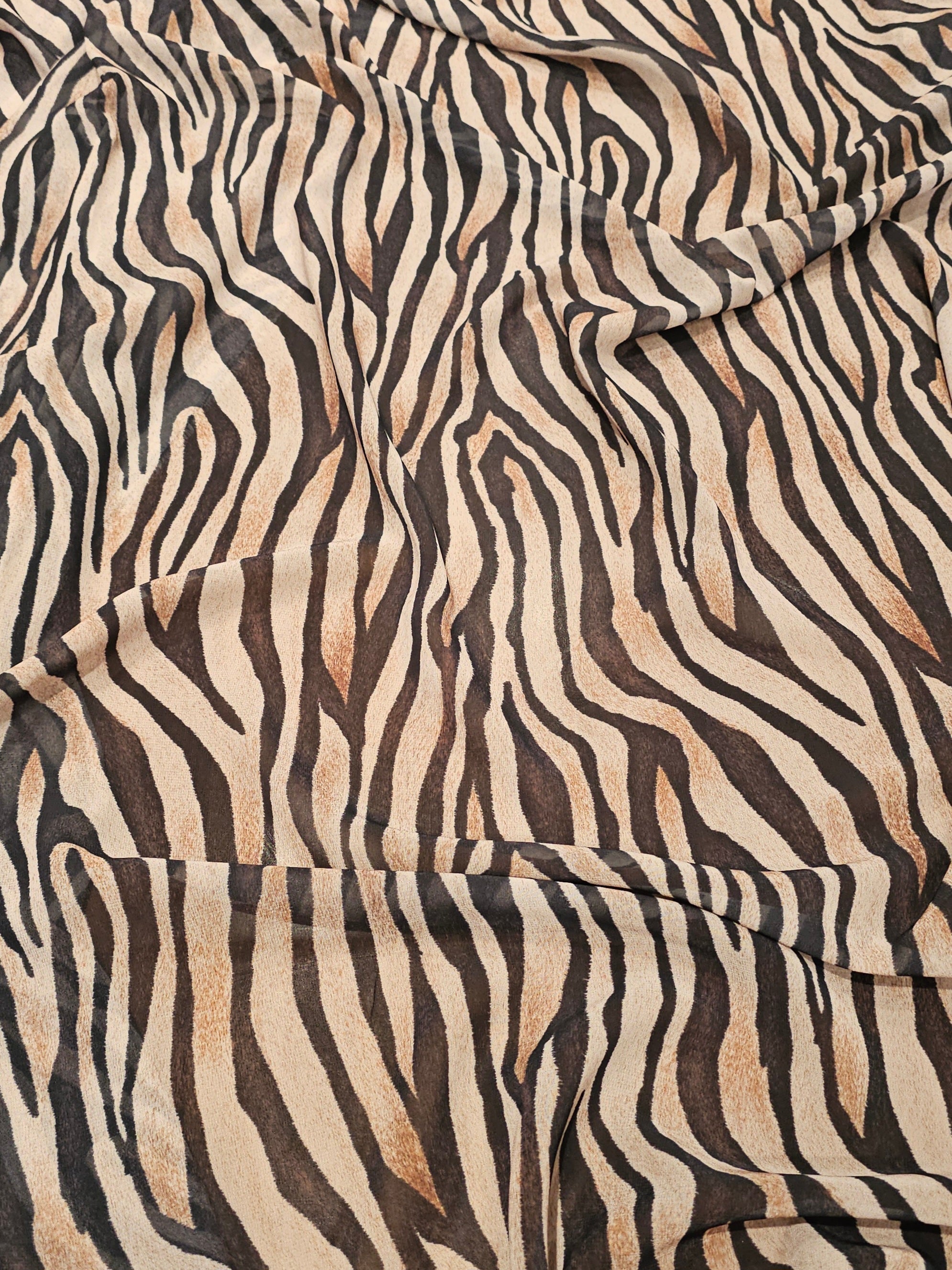 Silky Chiffon with Zebra Pattern