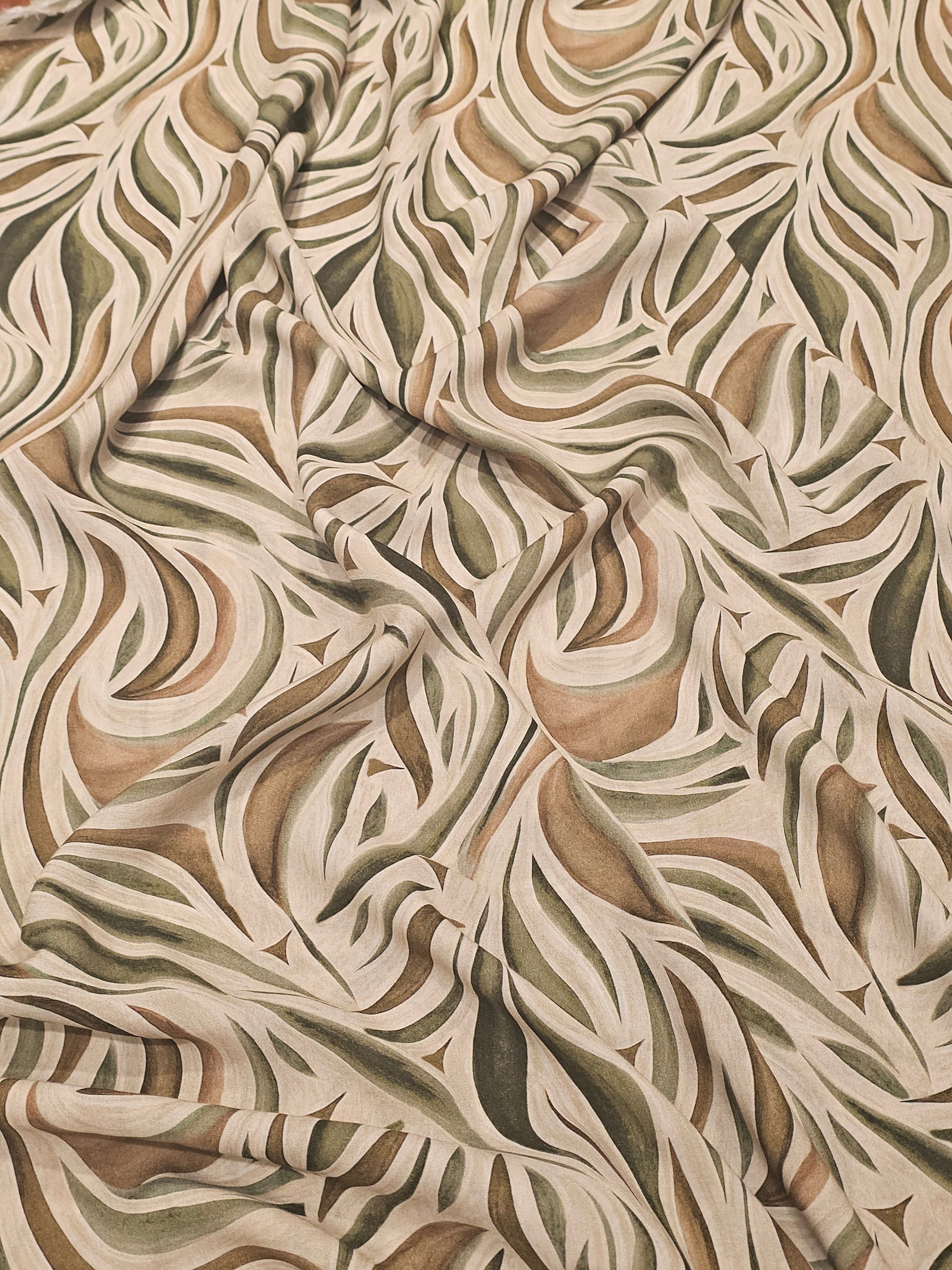 Abstract Patterned Silky Viscose #1