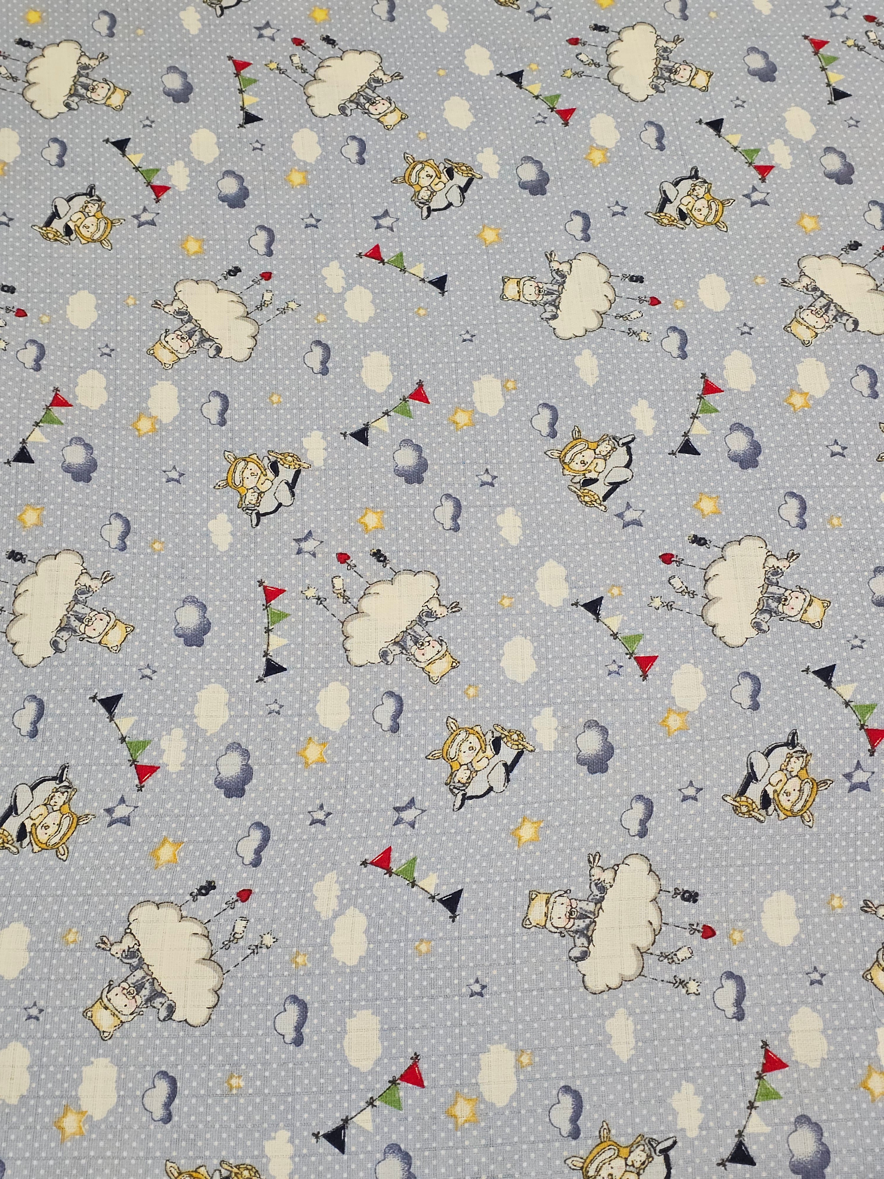 Muslin Cloth with Cloud Pattern