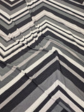 Zigzag desenli Venezia örme kumaş, esnek ve akışkan yapılı parlak jarse