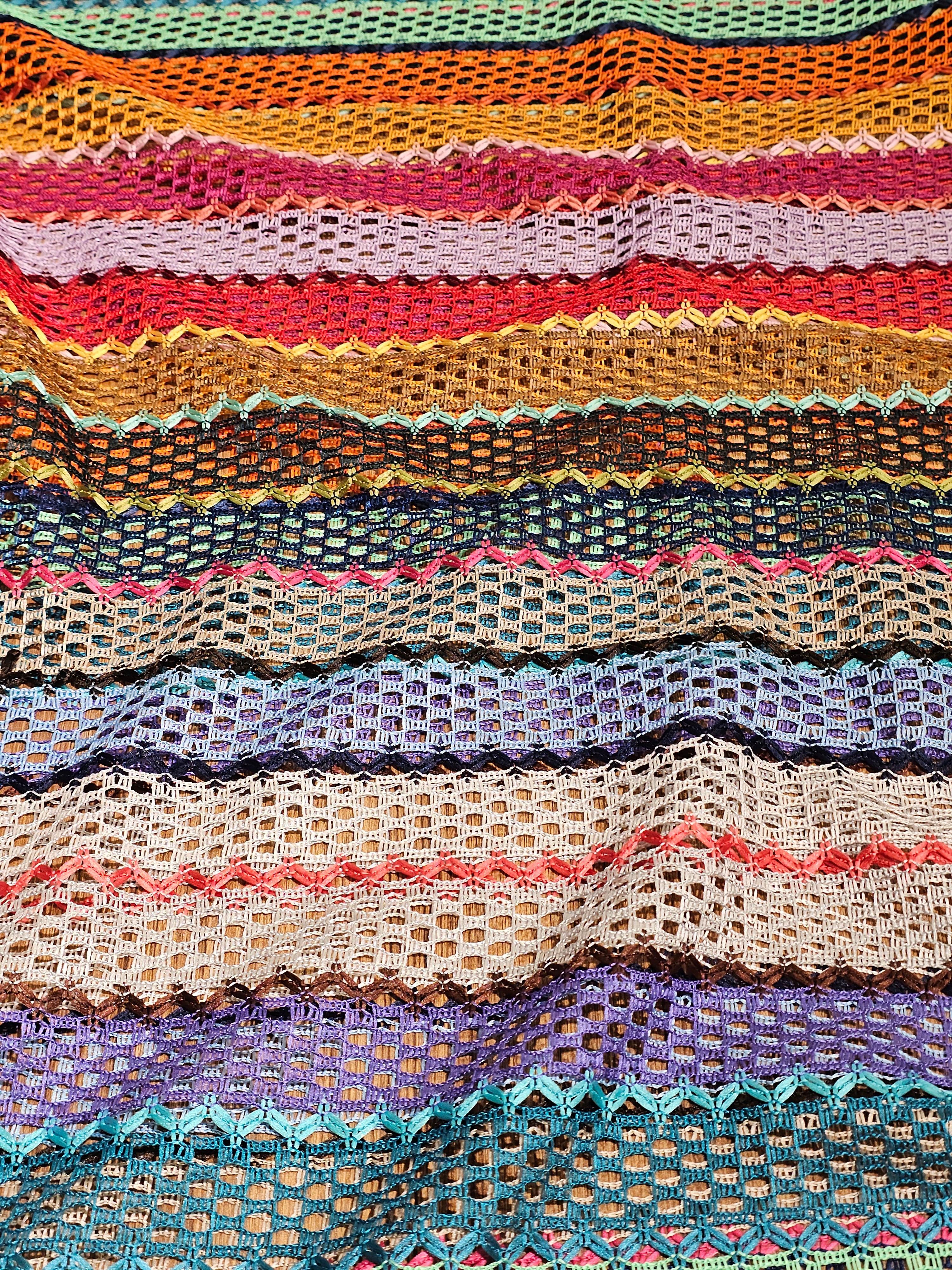 Perforated Missoni Pattern Knitted Fabric