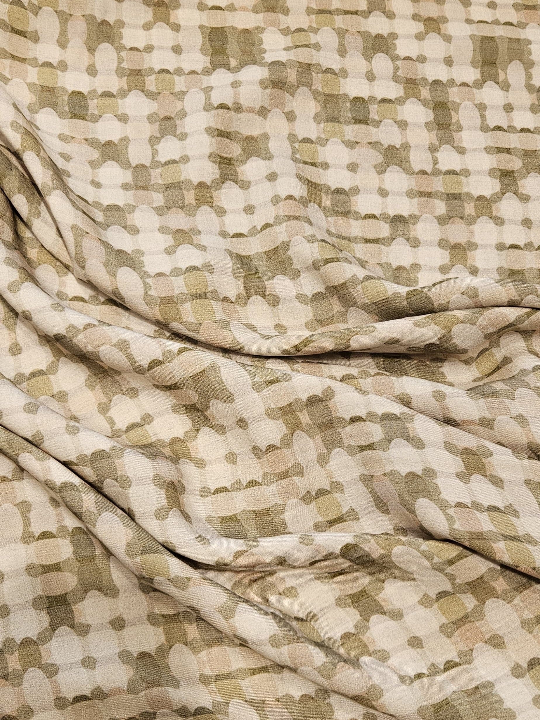 Abstract Dot Patterned Silky Viscose #2