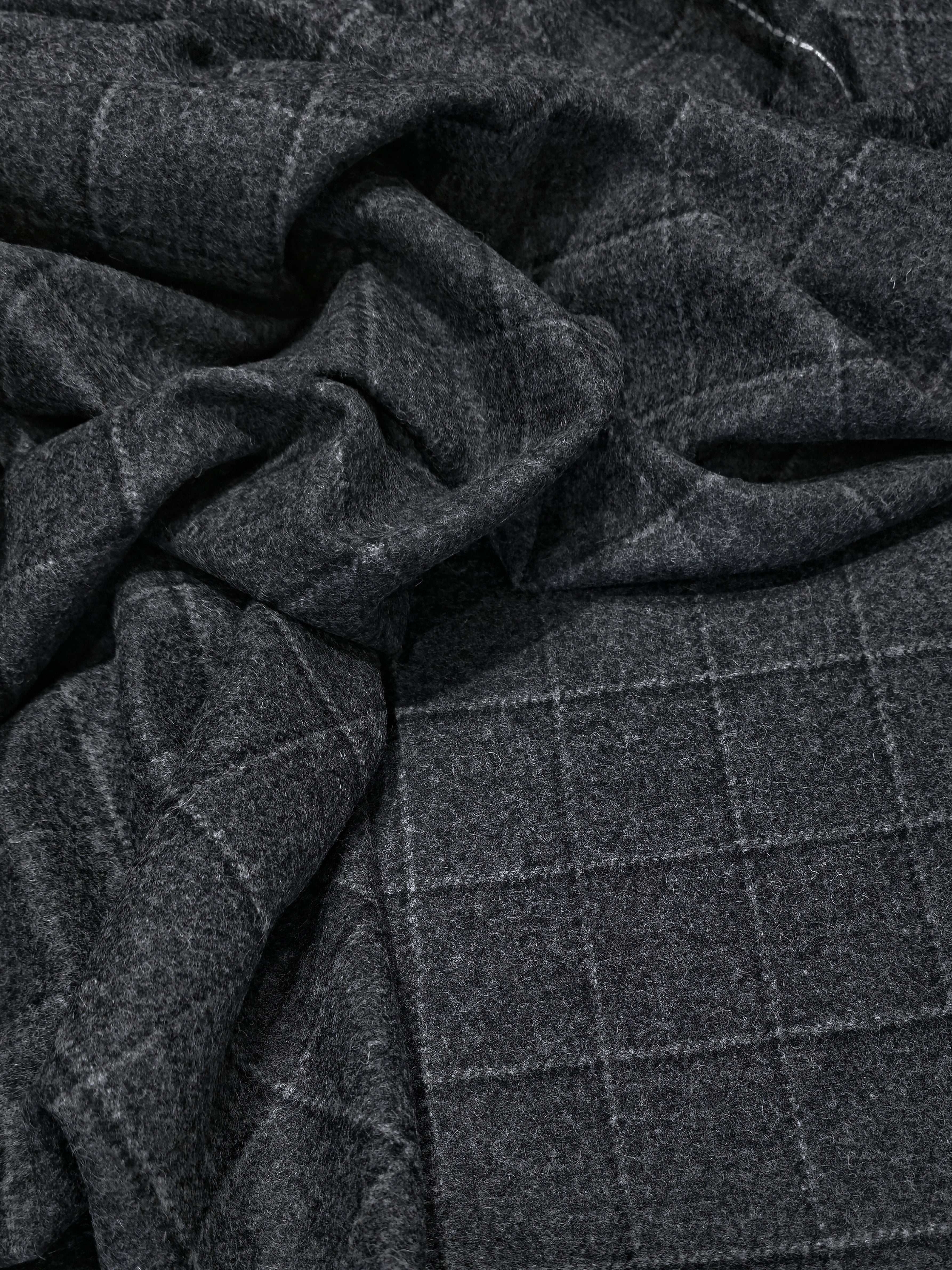 Ipekiş Large Checked Wool Fabric