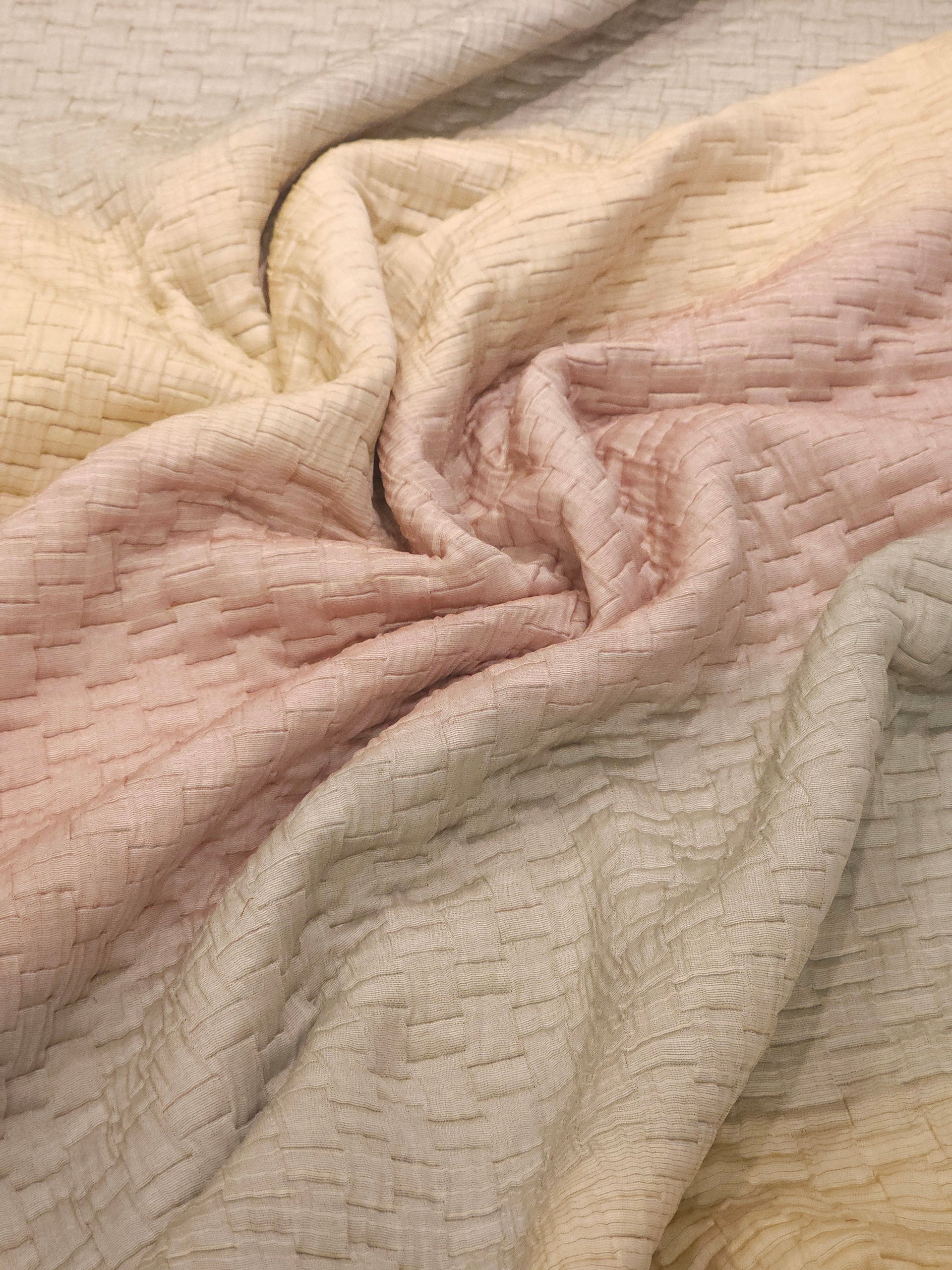 Degraded Cotton Piqué Fabric