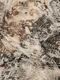 Yılan Desenli İpeksi Şifon Kumaş