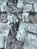 Night Trees Patterned Viscose Fabric