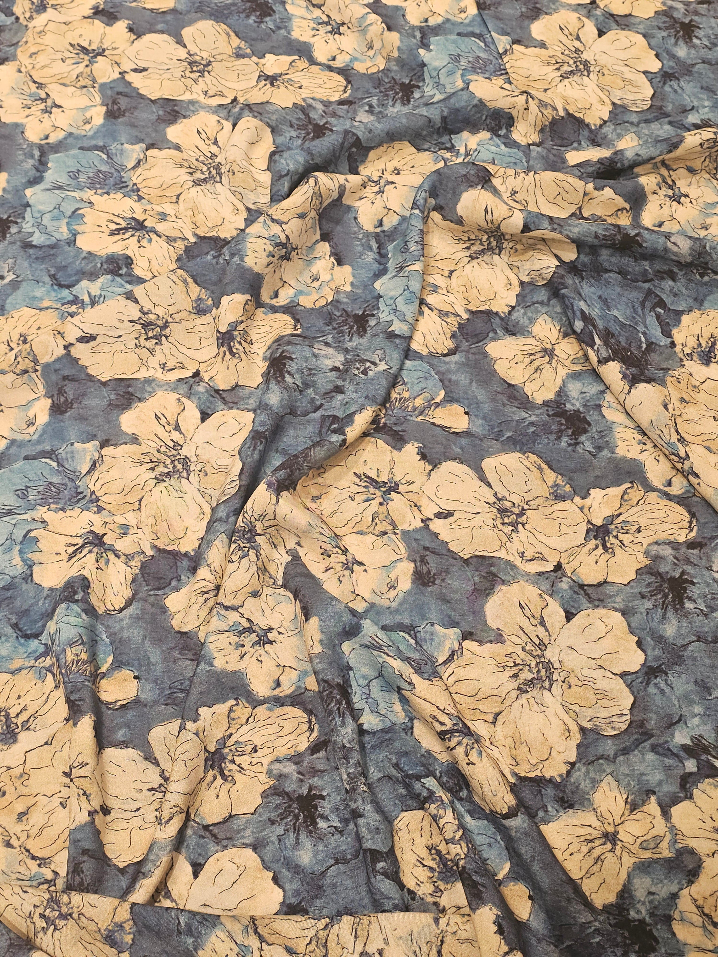 Floral Patterned Silky Viscose #1