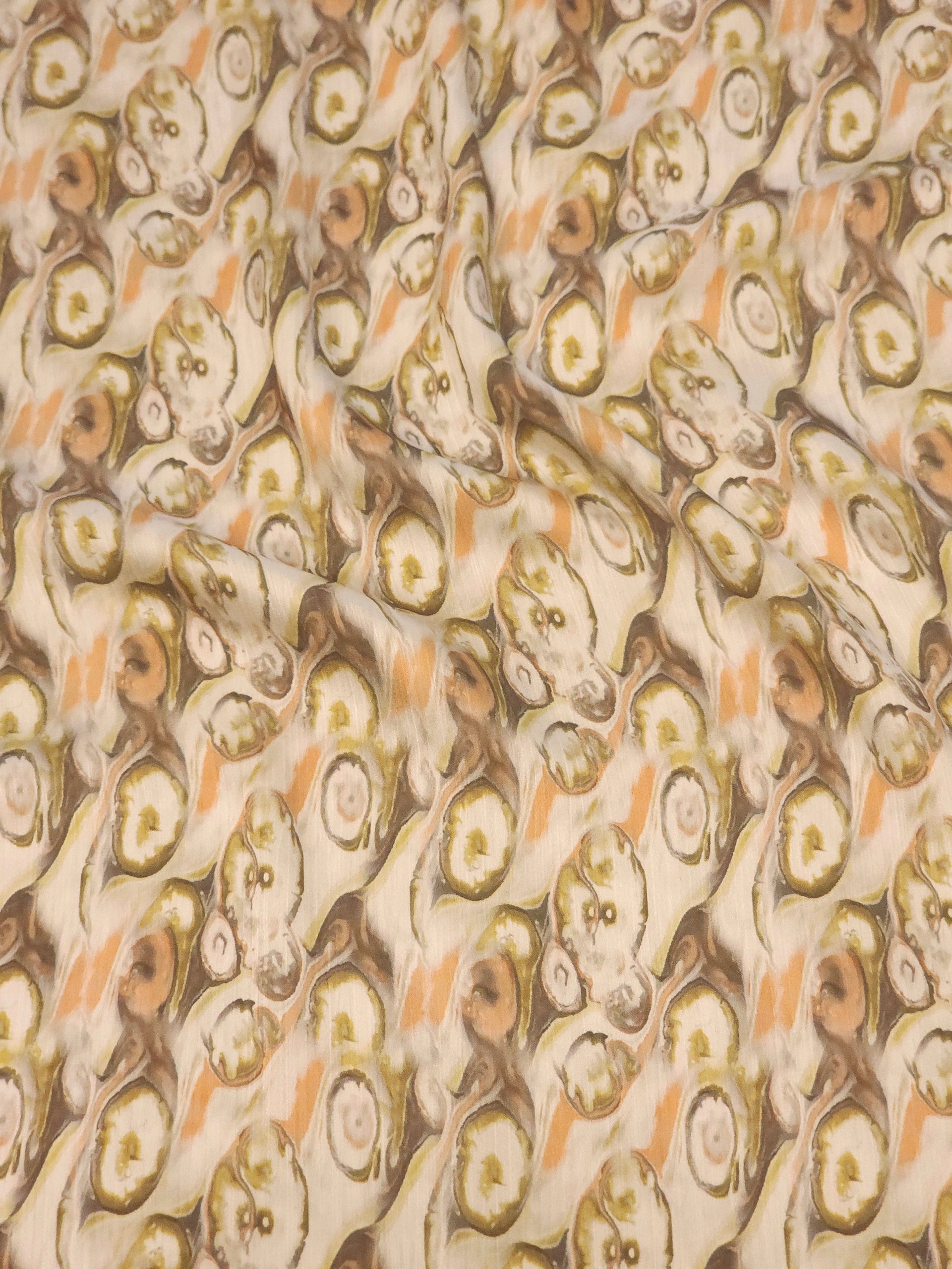 Teardrop Eye Pattern Silktouch Yoryo Satin Fabric