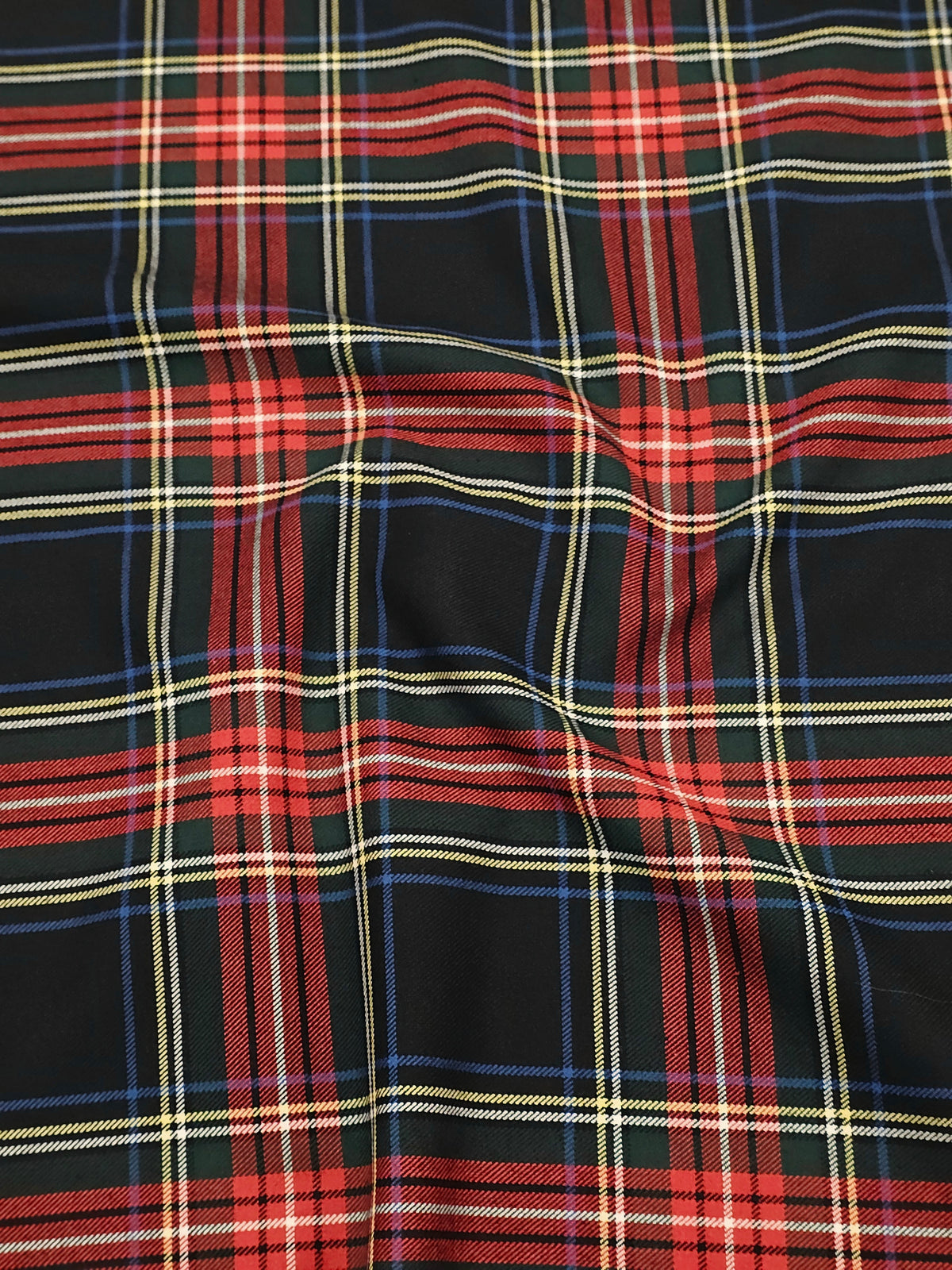 İskoç Tartan Kumaş-Kırmızı/Lacivert