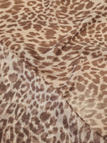 Leopar Desenli İpeksi Şifon Kumaş