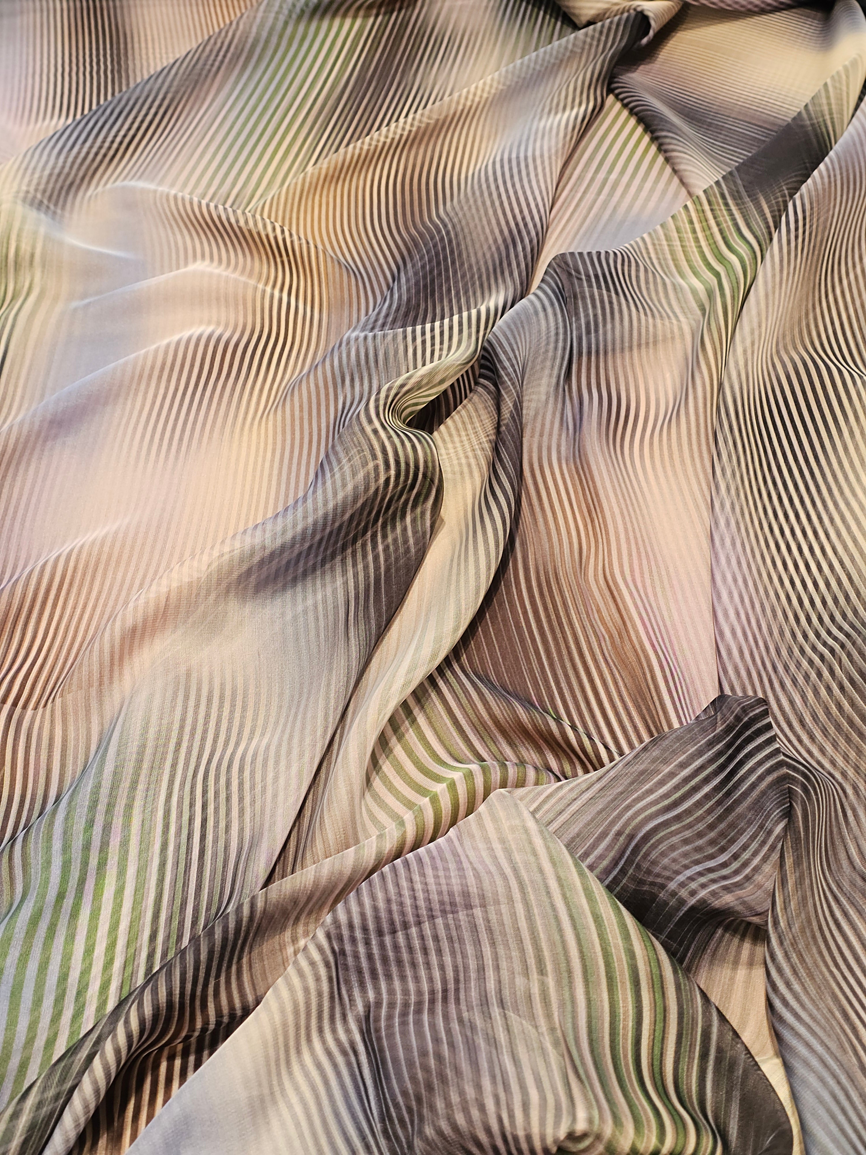 Striped Silky Chiffon