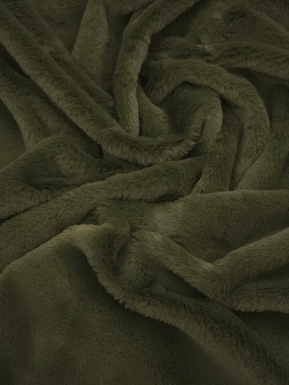 Softy Peluş Kumaş – yüksek dökümlü, Döşemelik, Kostüm, Yastık - Kırlent kılıfı için – Koyu Yeşil