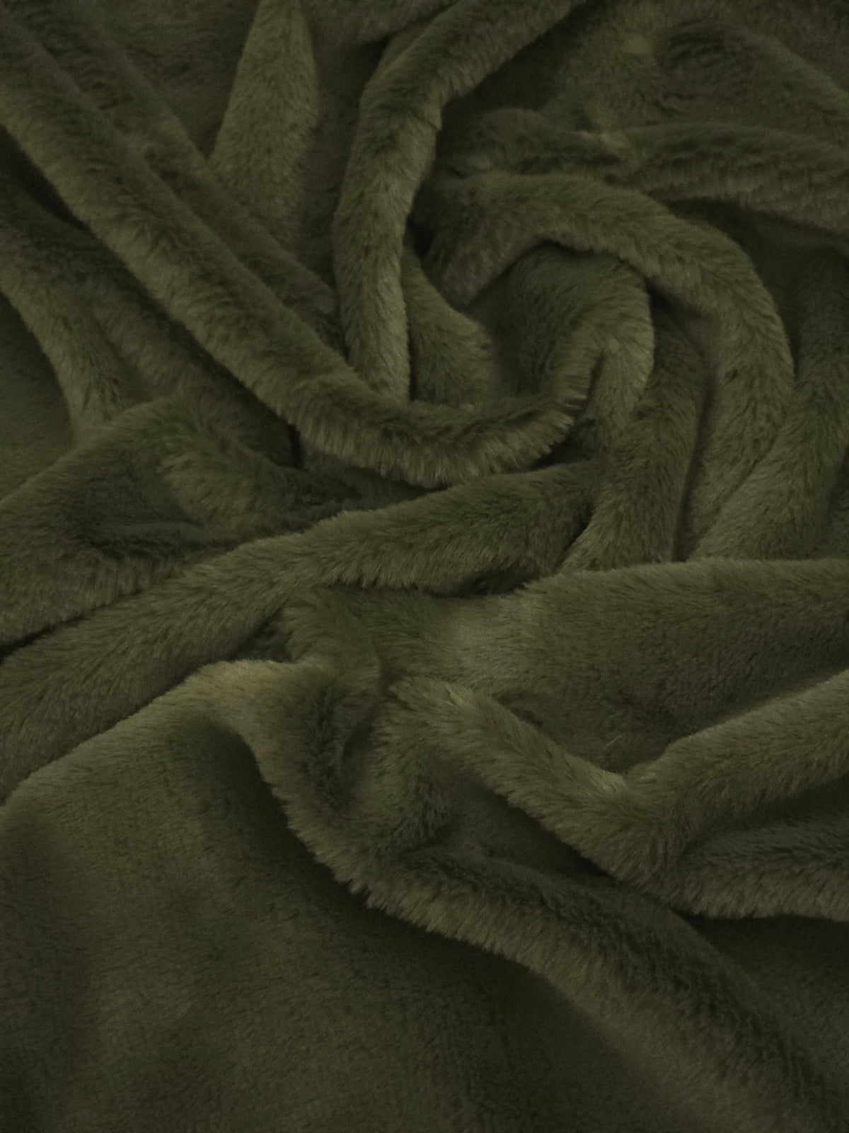 Softy Peluş Kumaş – yüksek dökümlü, Döşemelik, Kostüm, Yastık - Kırlent kılıfı için – Koyu Yeşil