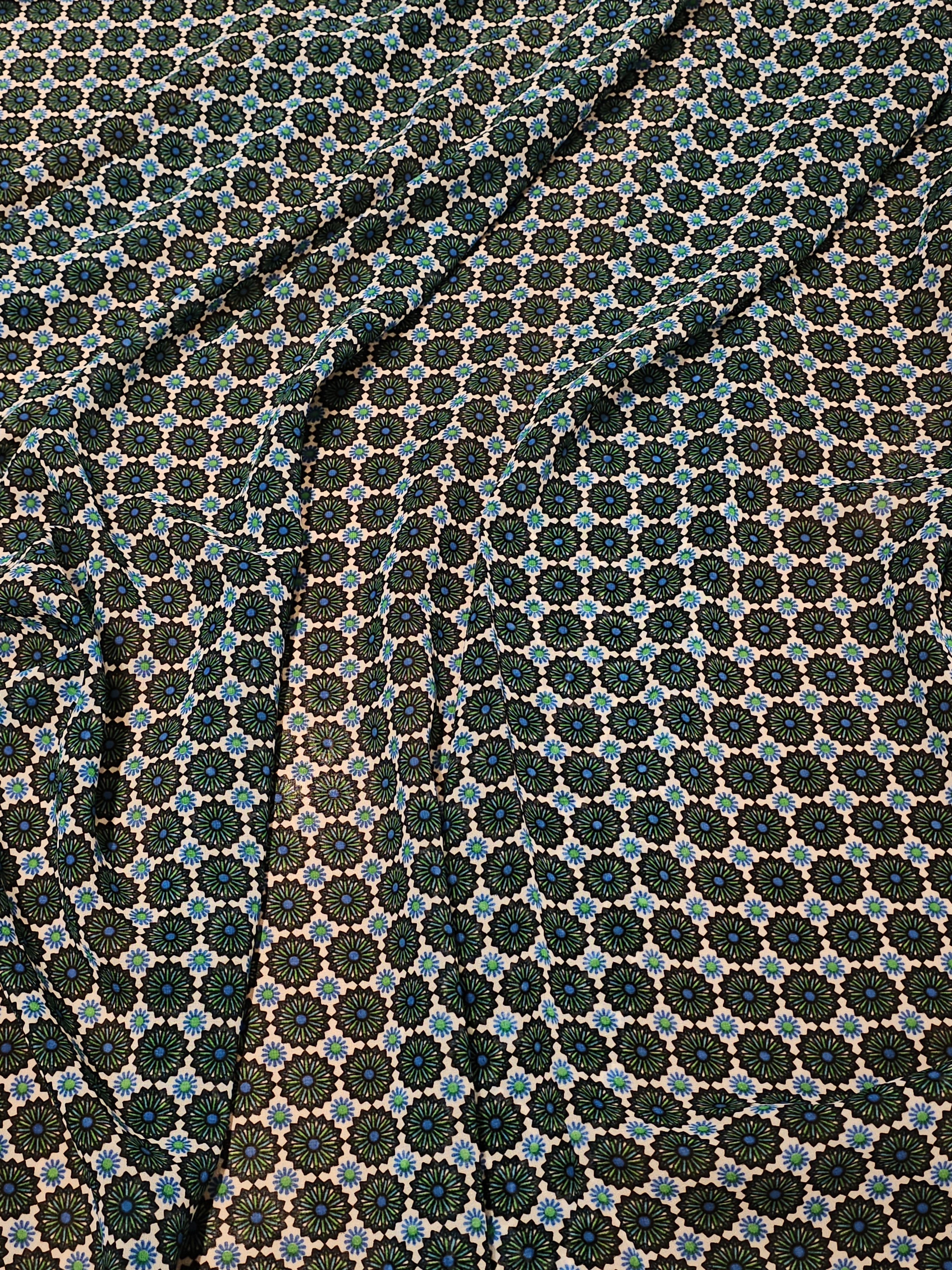 Silky Chiffon with Star Tile Pattern