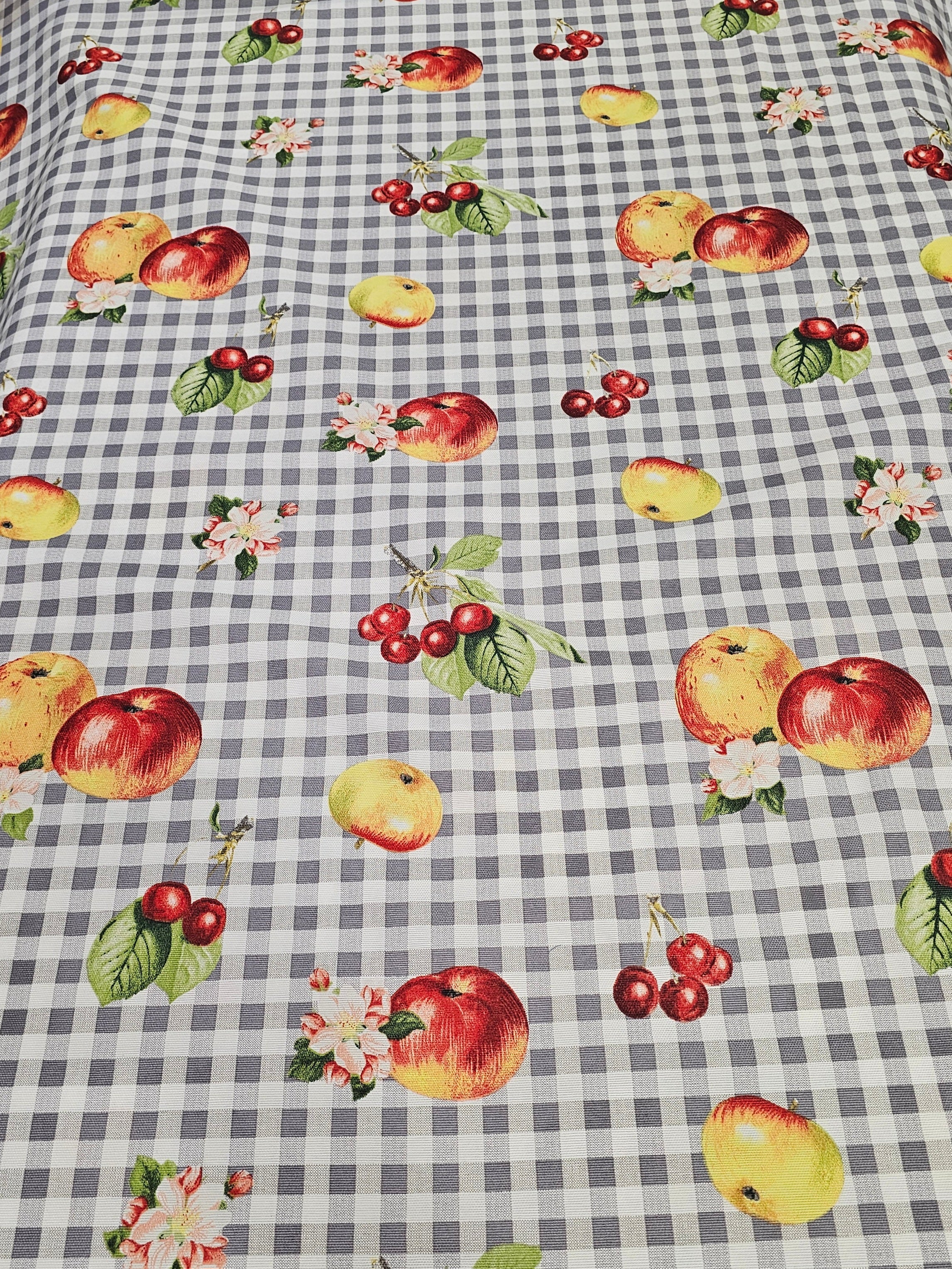 Picnic Patterned Panama Fabric