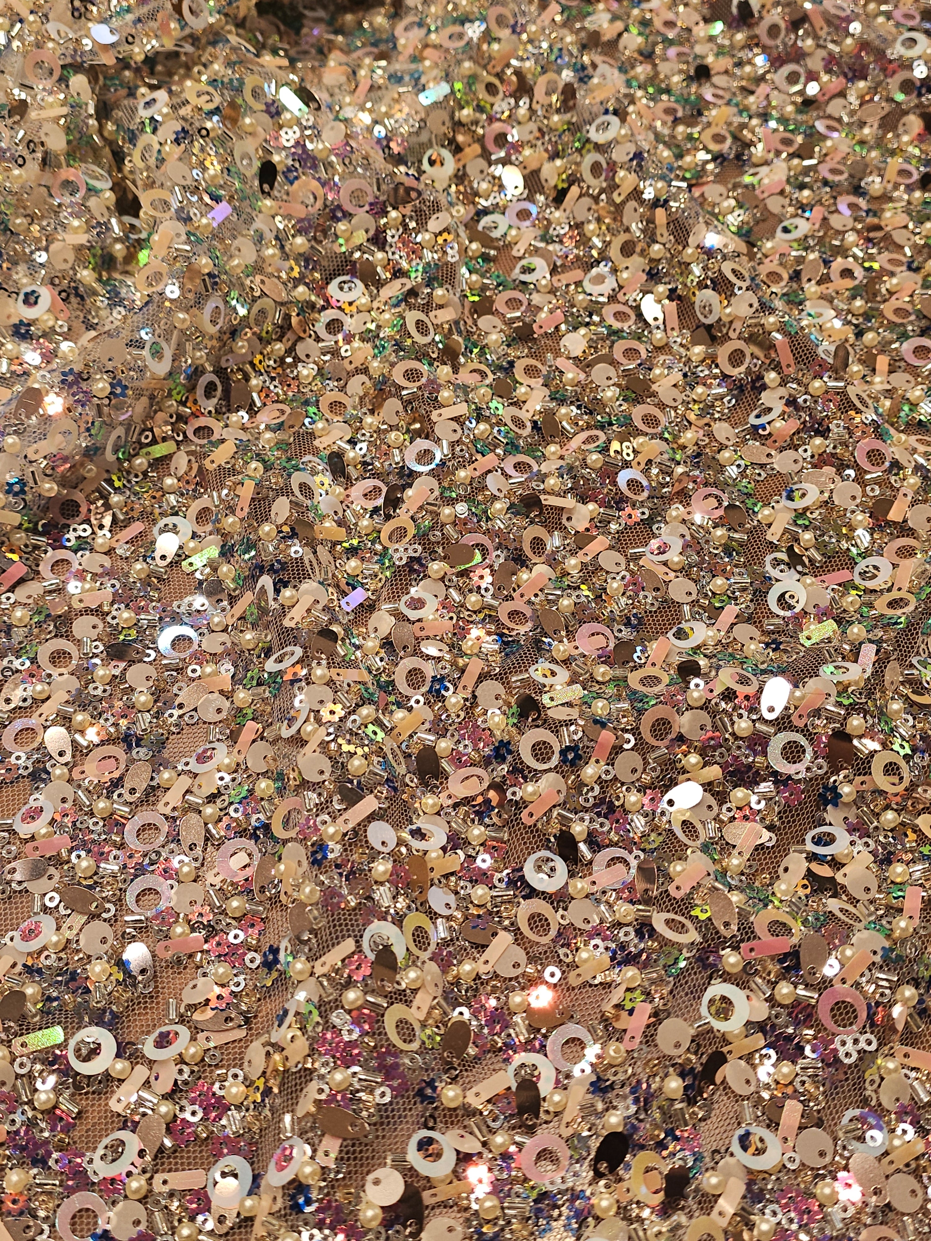 Yıldızlı Parıltı Payet Kumaş