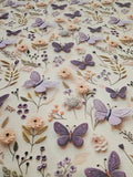 3D Butterfly Pattern Duck Fabric