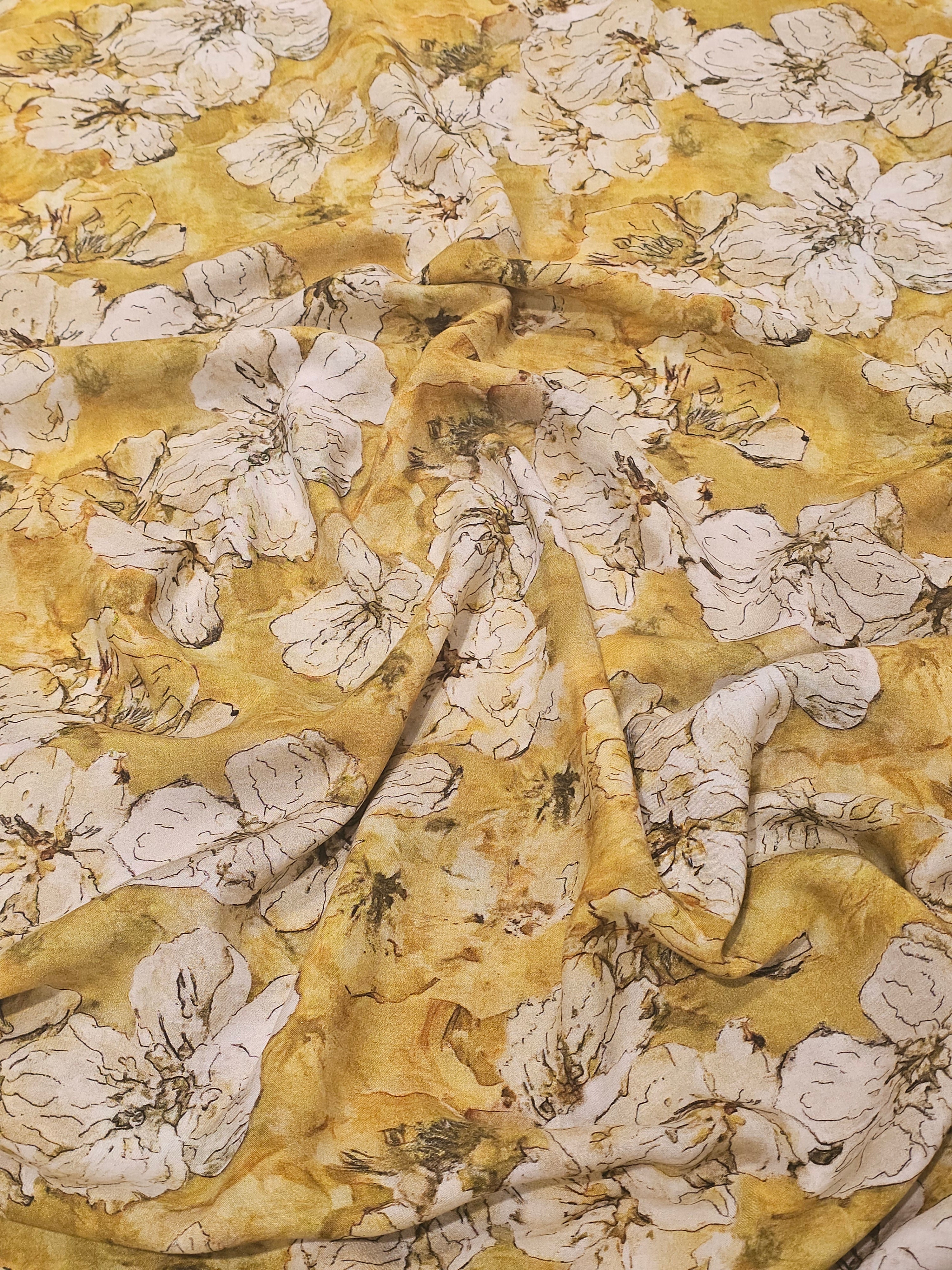 Floral Patterned Silky Viscose #1