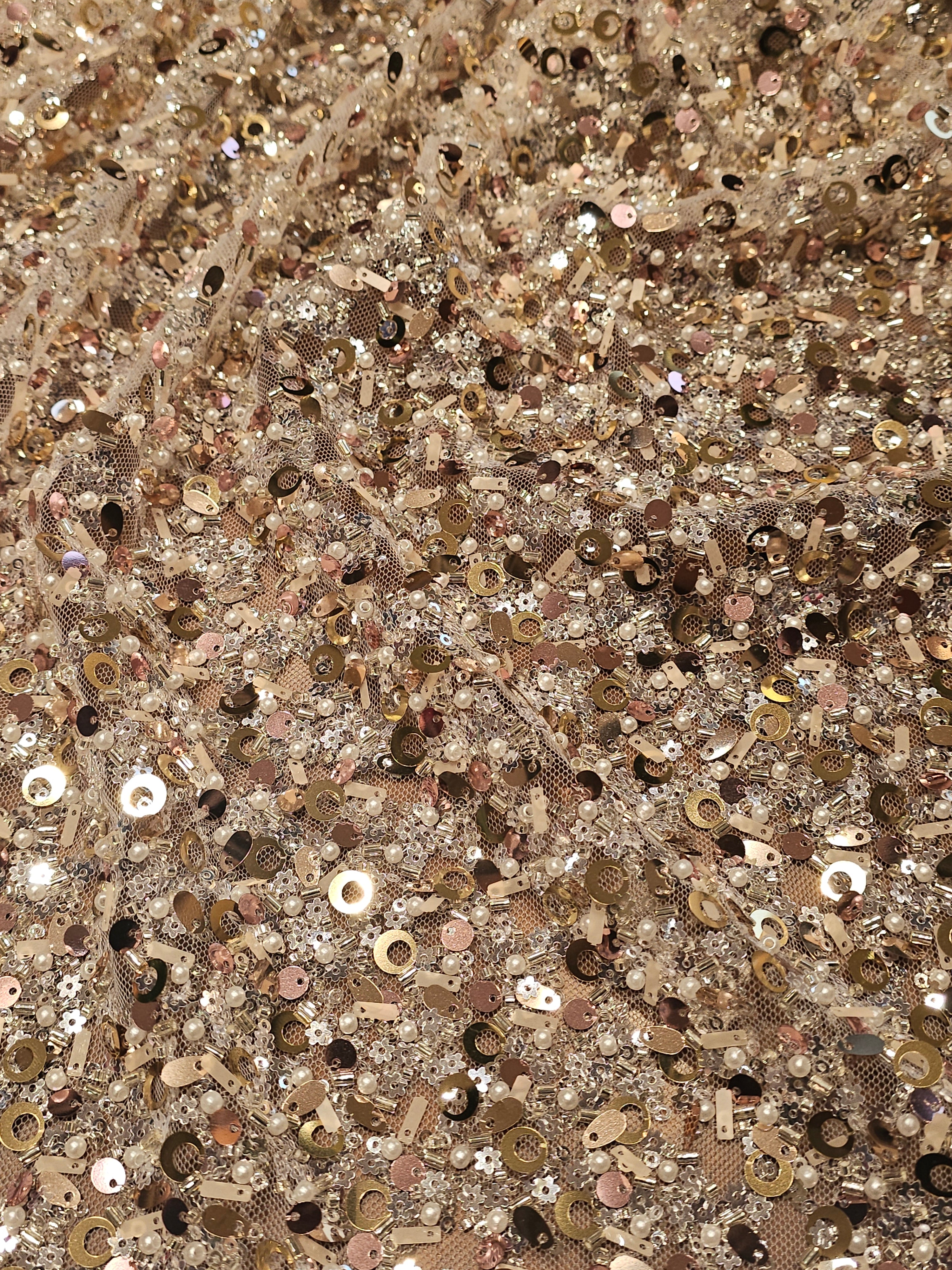 Yıldızlı Parıltı Payet Kumaş