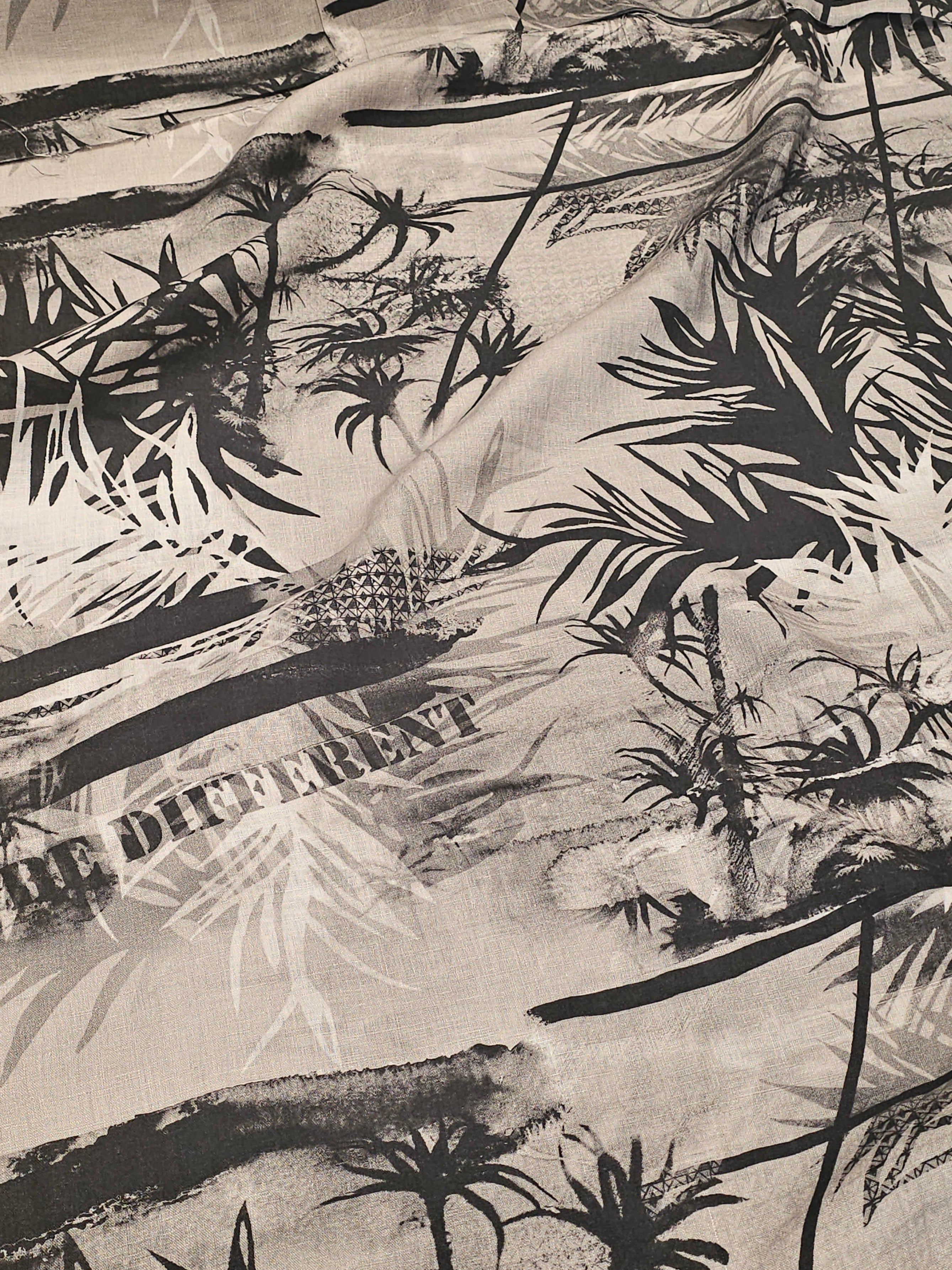 Palm Patterned Linen