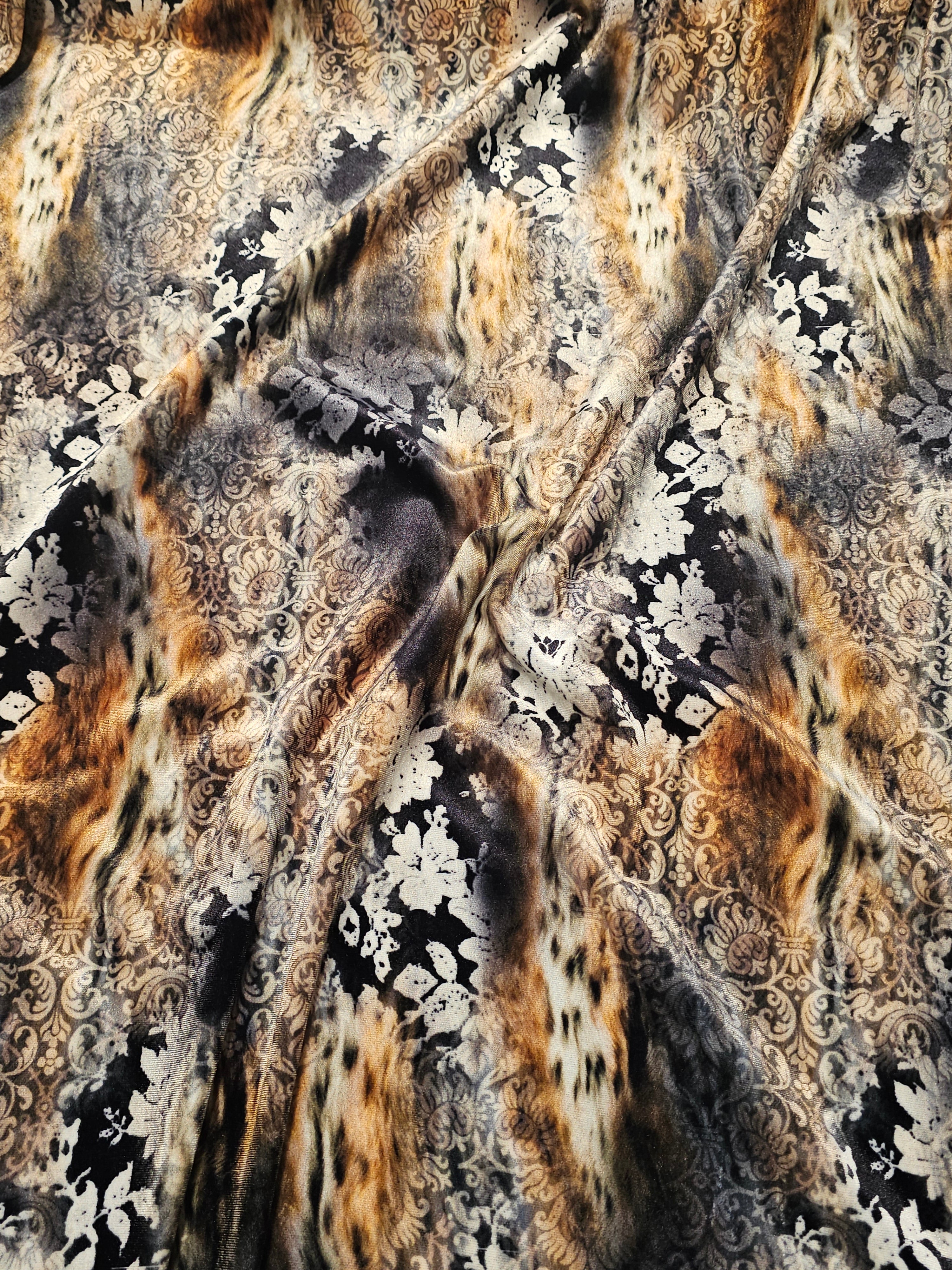 Wild Patterned Silk Velvet