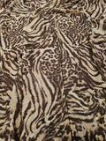 Silky Chiffon with Jaguar Pattern