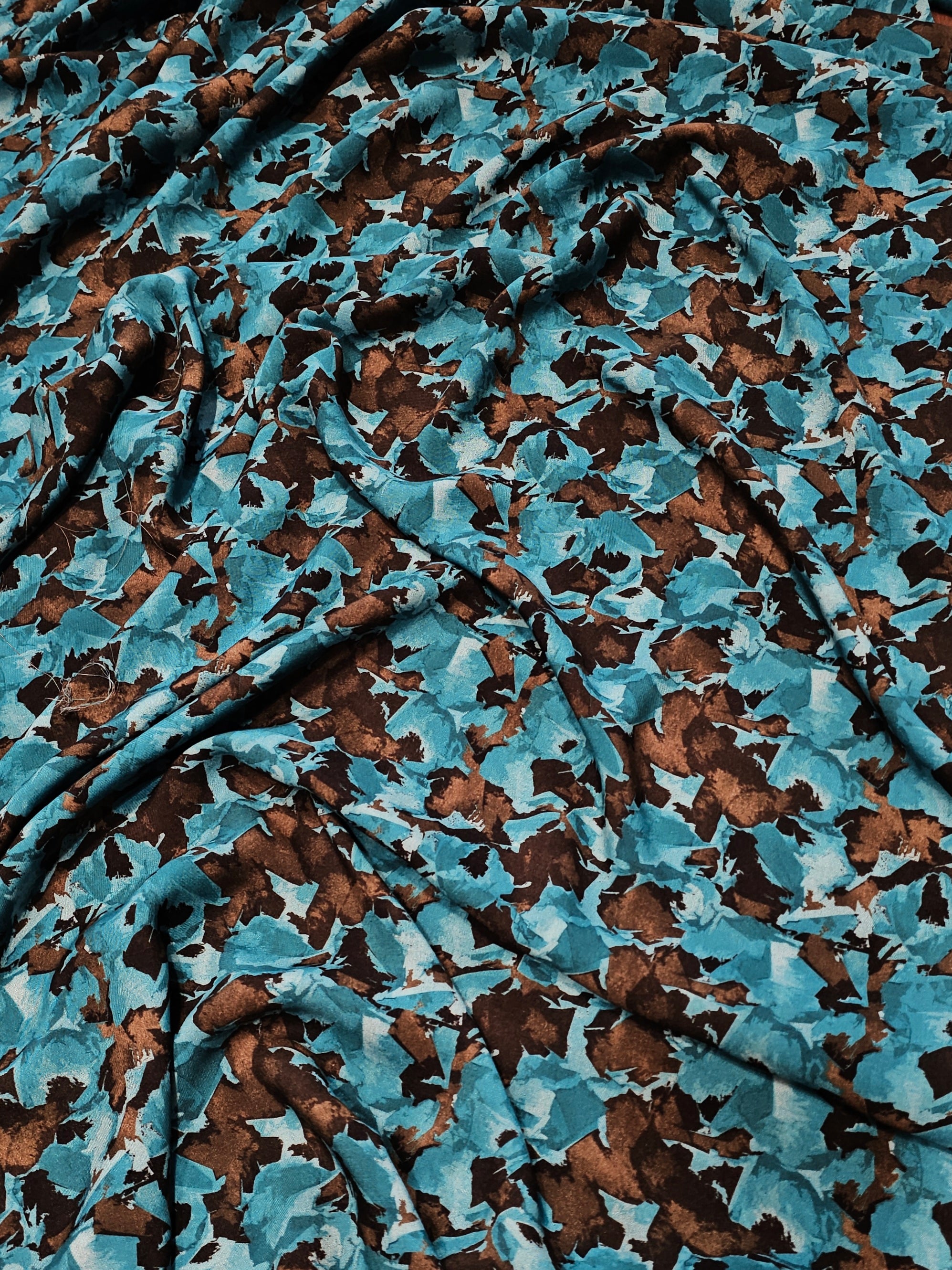 Leaf Patterned Silky Viscose #3