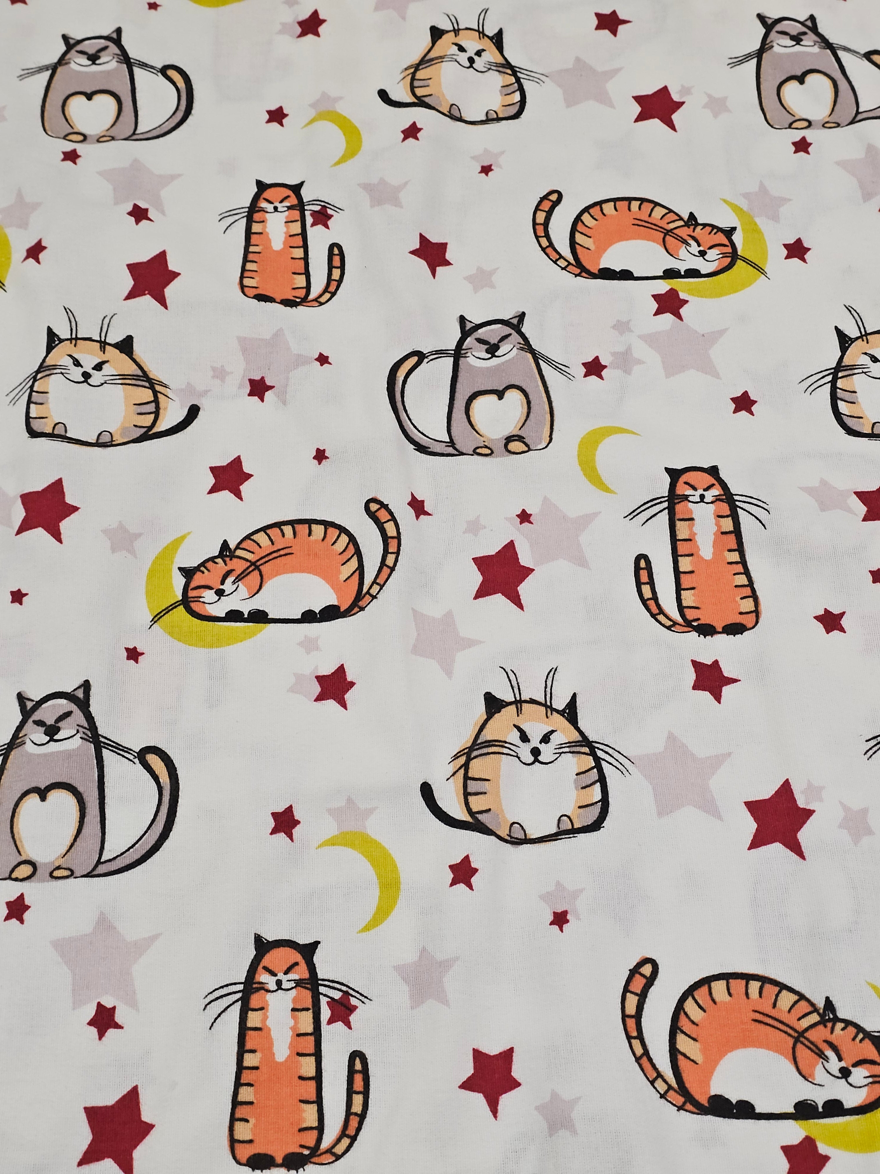 Night Cats Patterned Flannel