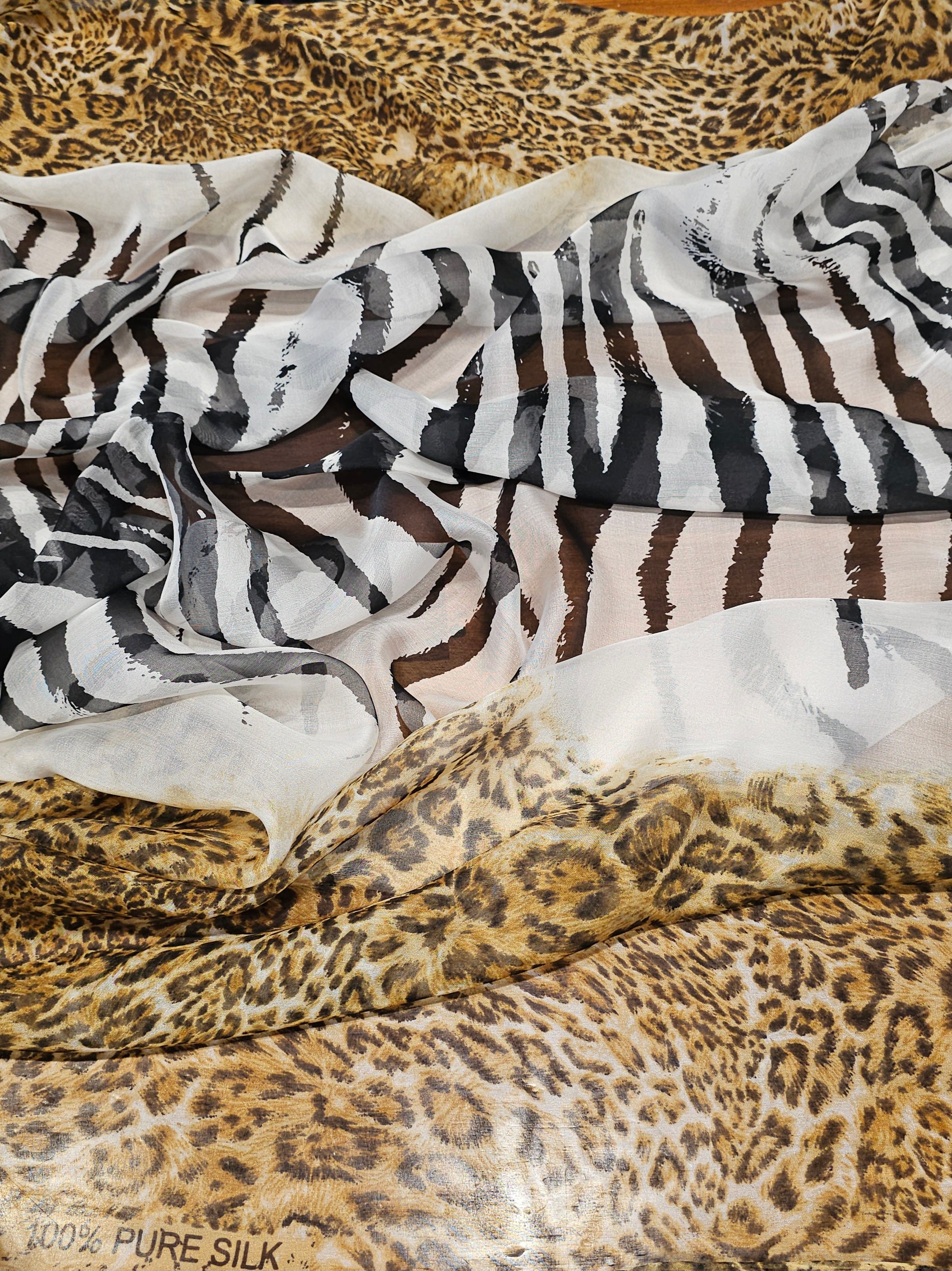 Exotic Patterned Silk Chiffon