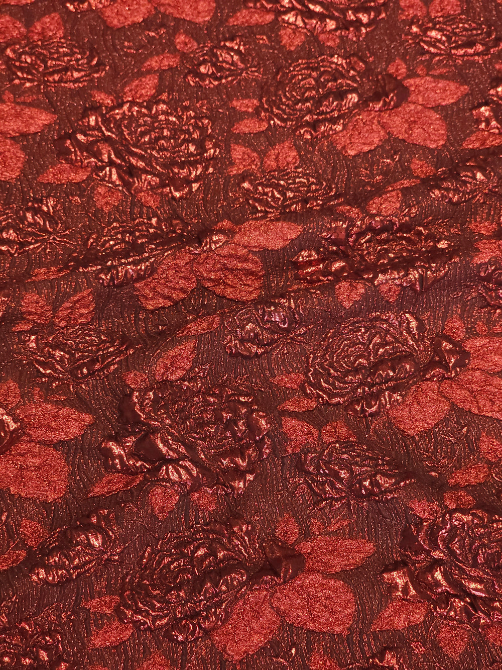 Rose Embossed Brocade Fabric