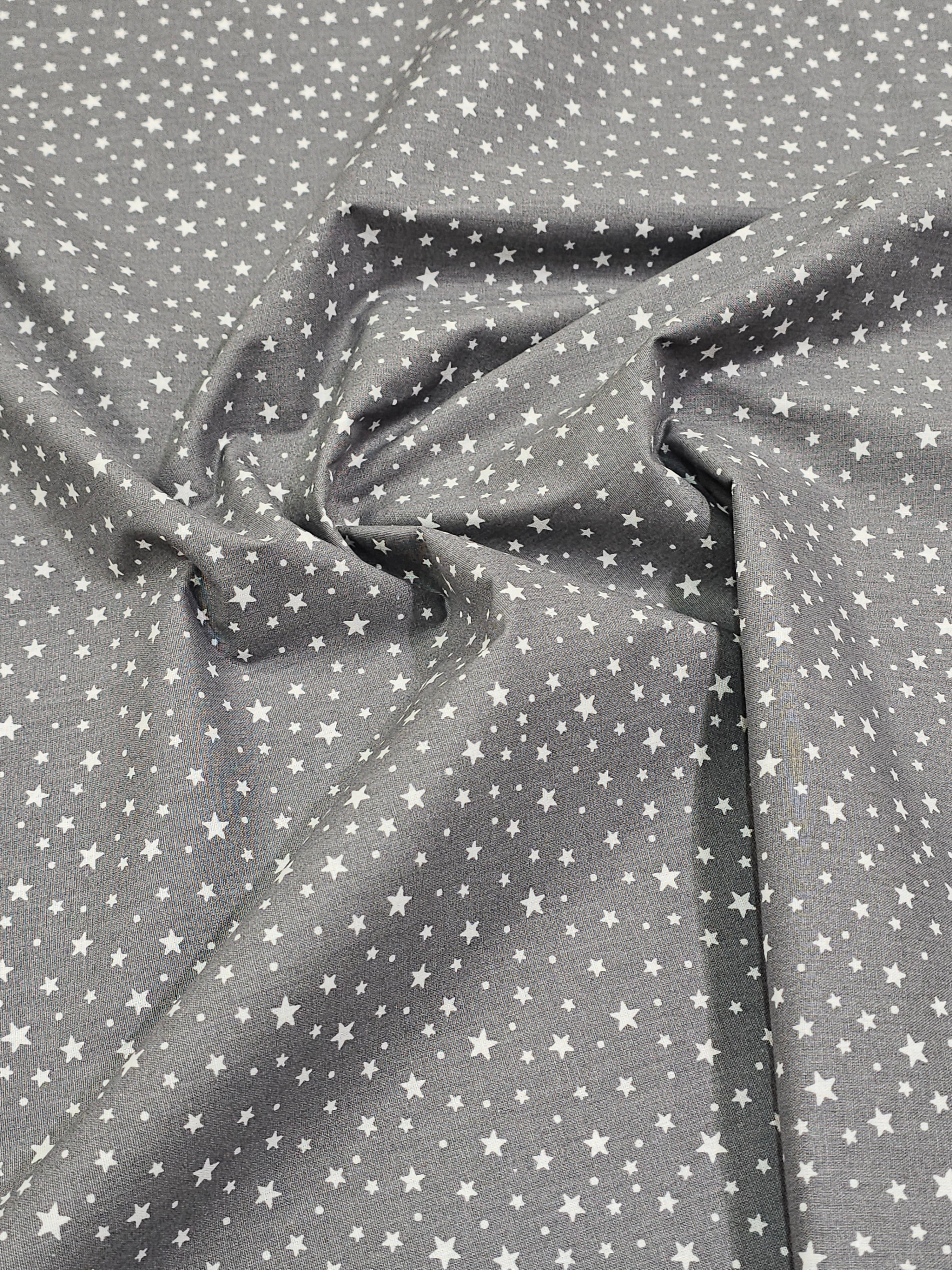 Grey Sky Patterned Poplin