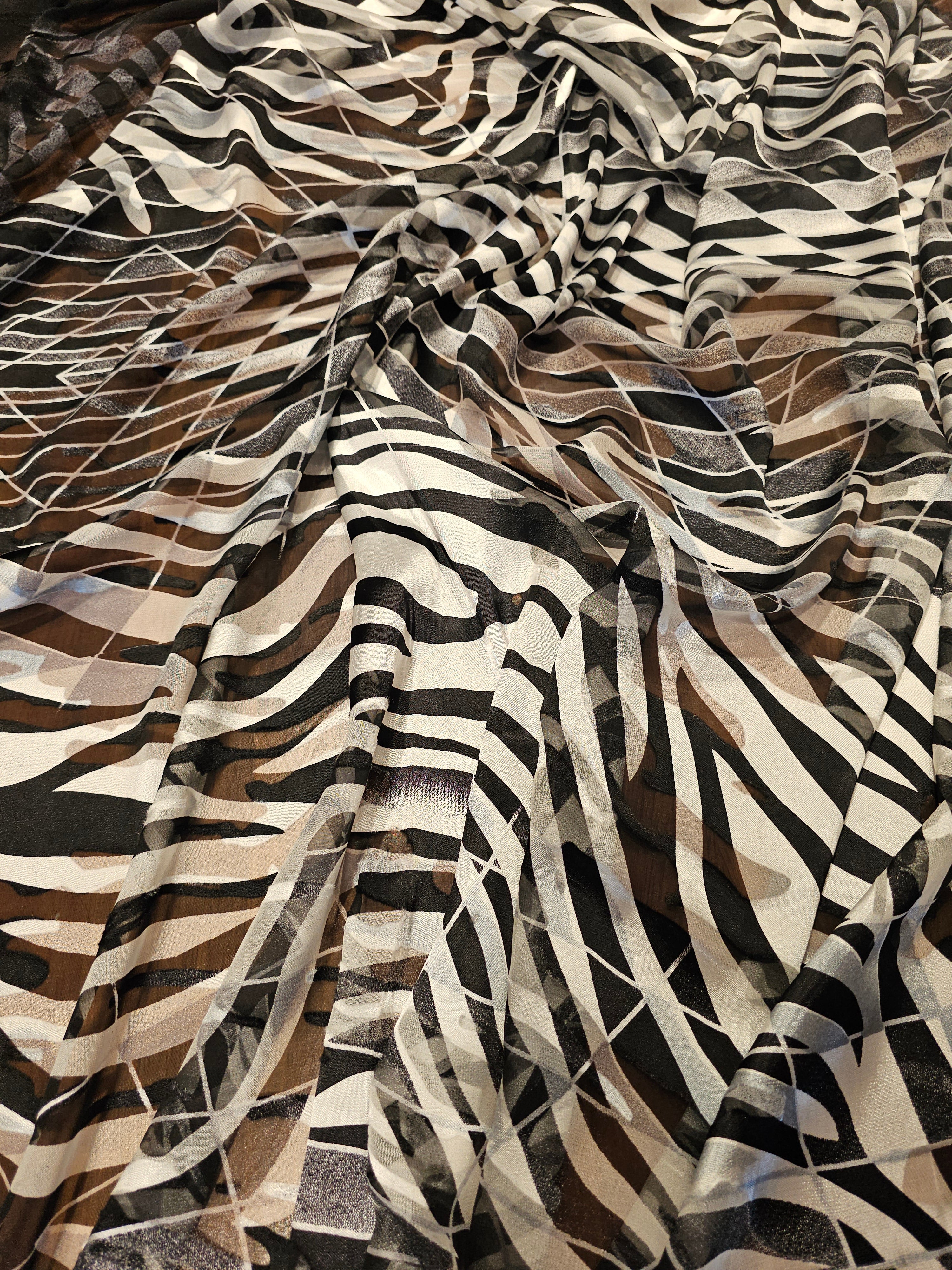 Dimensional Patterned Silk Chiffon