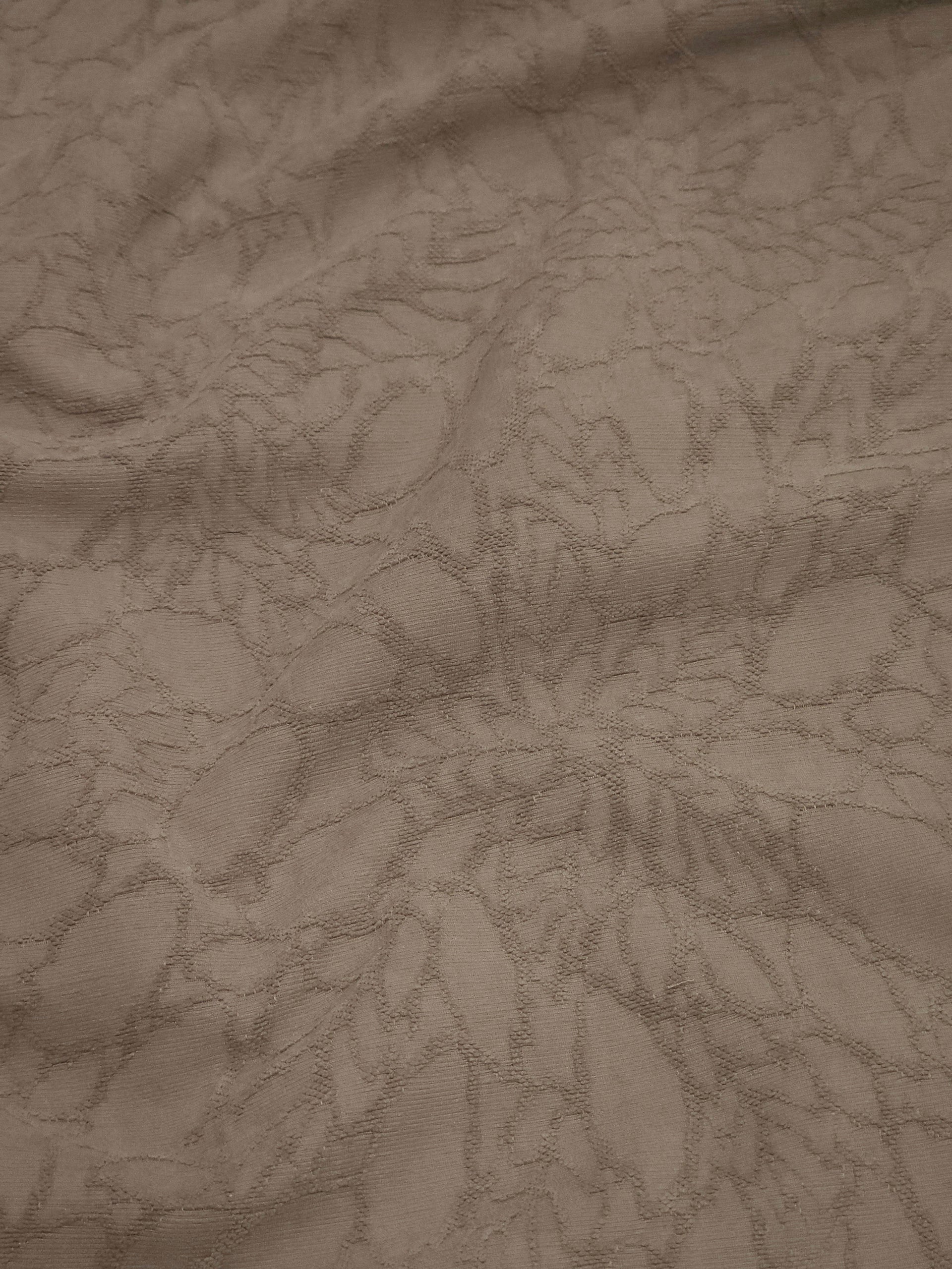 Natural Patterned Chenille Piqué Fabric