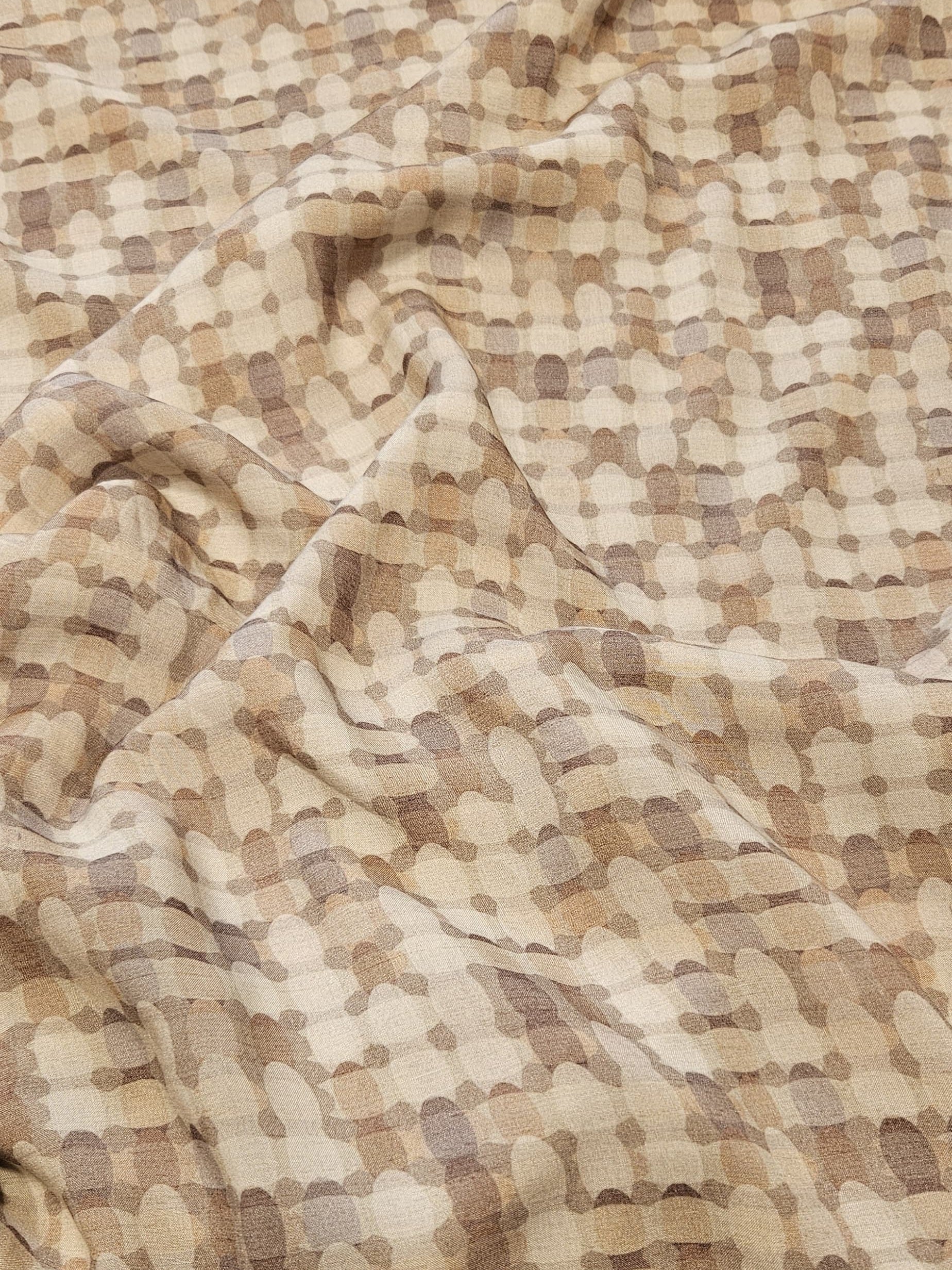 Abstract Dot Patterned Silky Viscose #2