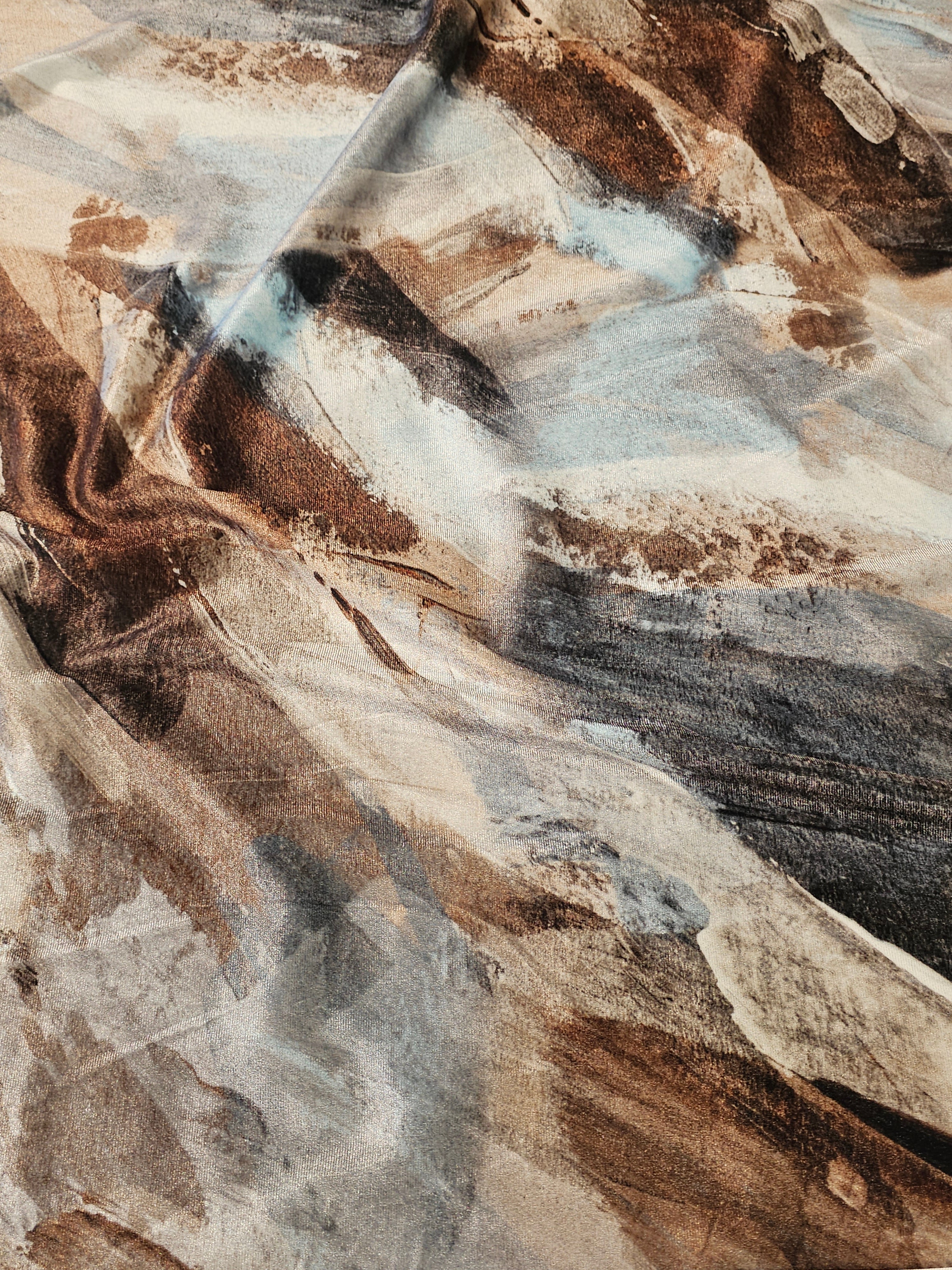 Painter's Patterned Silk Velvet