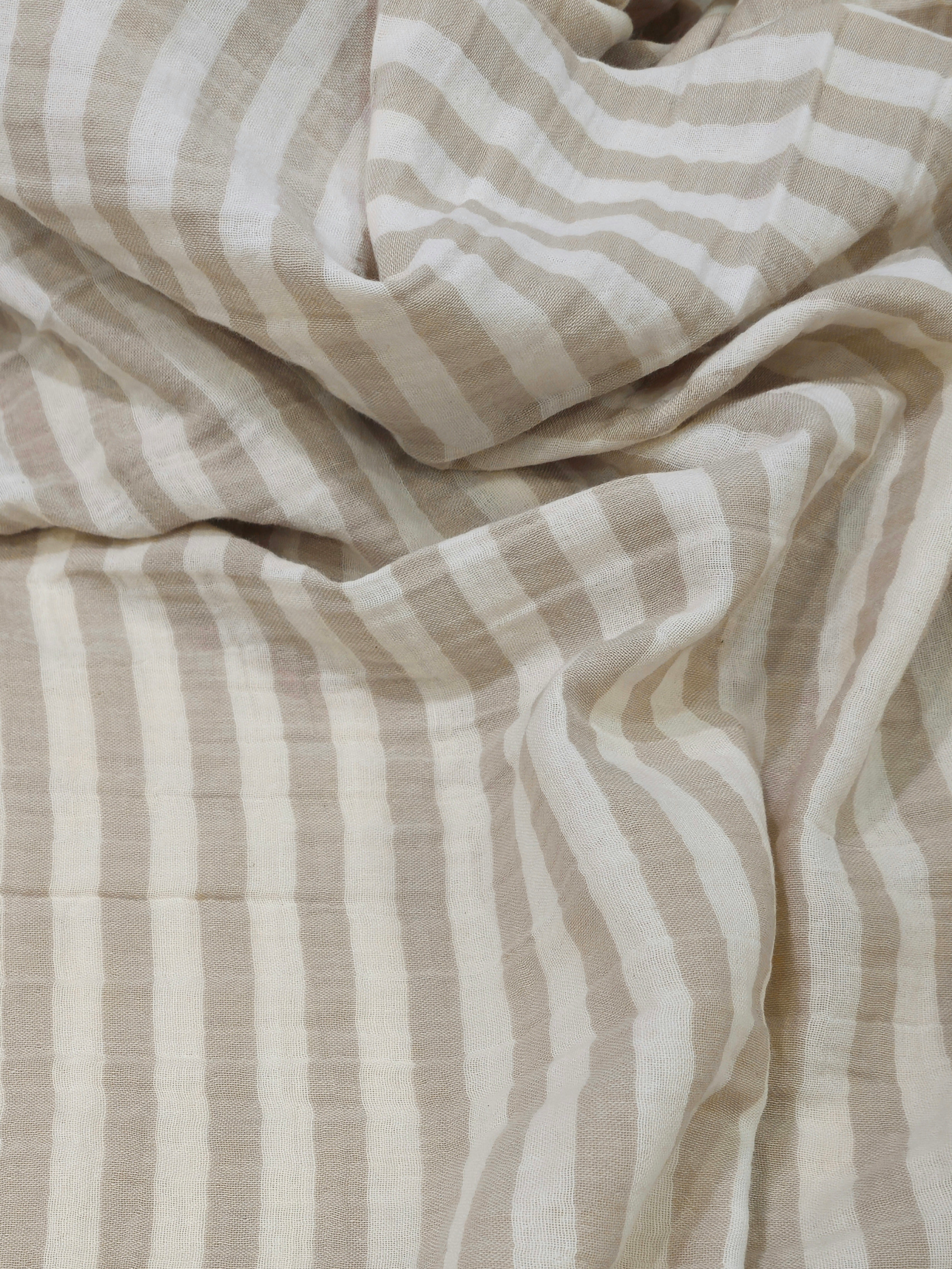 Wide Striped 2-Ply Muslin