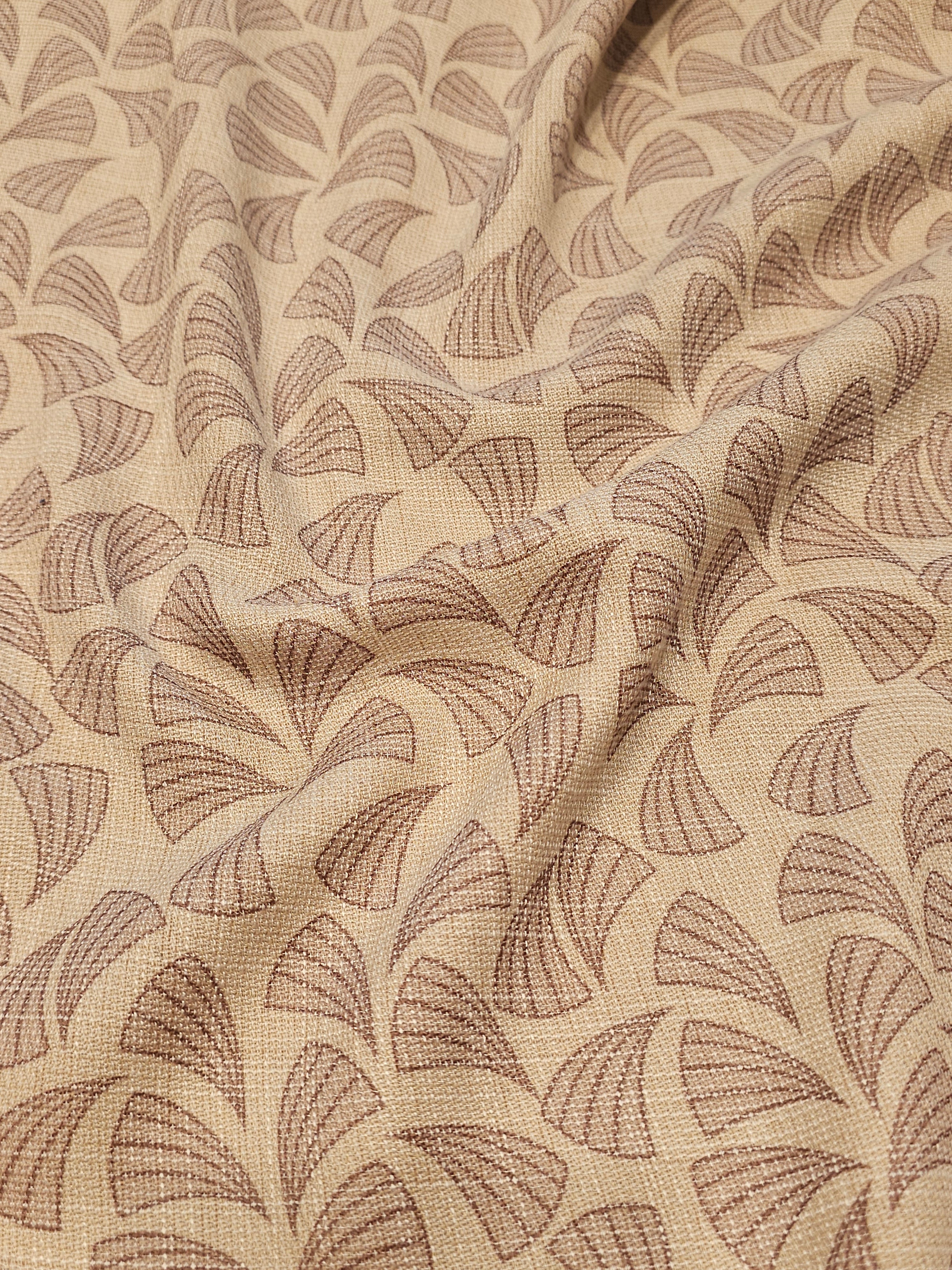 Seashell Patterned Jabu Linen Fabric