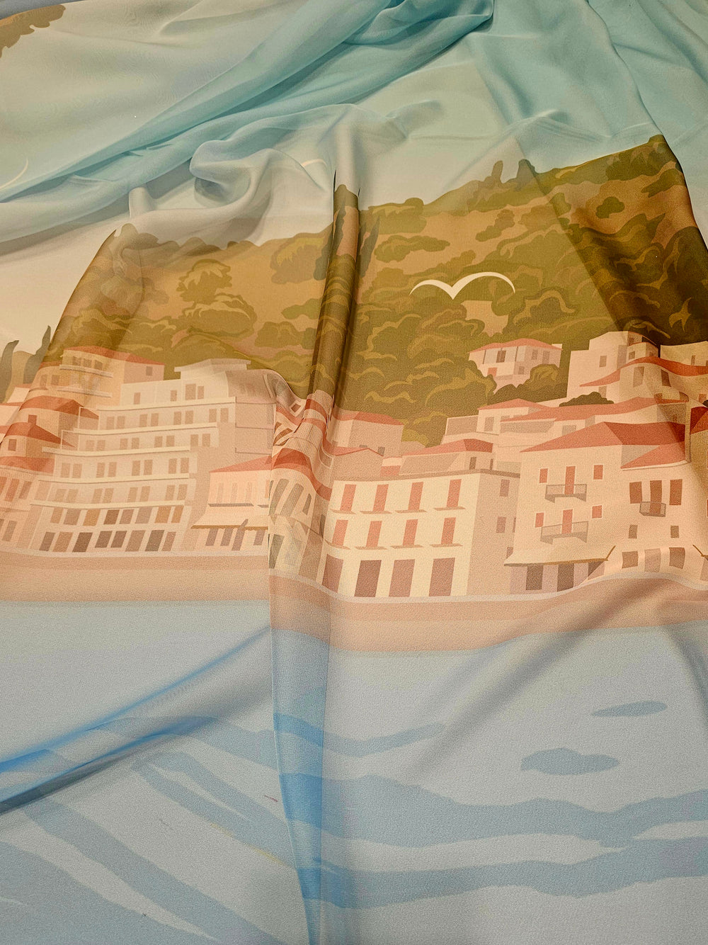 Şifon Kumaş – Şehir Desenli, İnce, Dökümlü, Pareo, Elbiselik | Çerçiler Kumaş